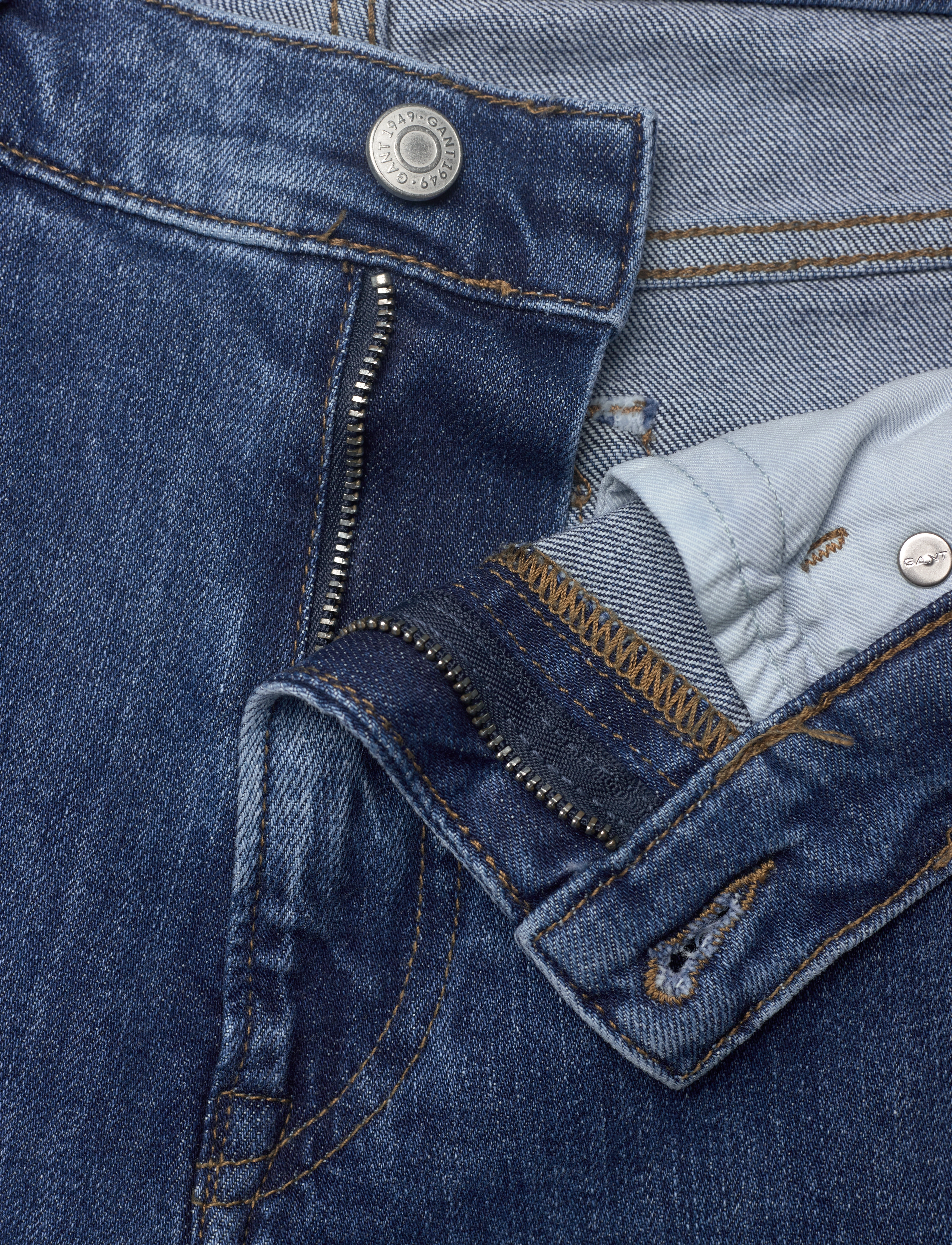 Gant - REG CLEAN WASH GANT JEANS - mid blue vintage - 3