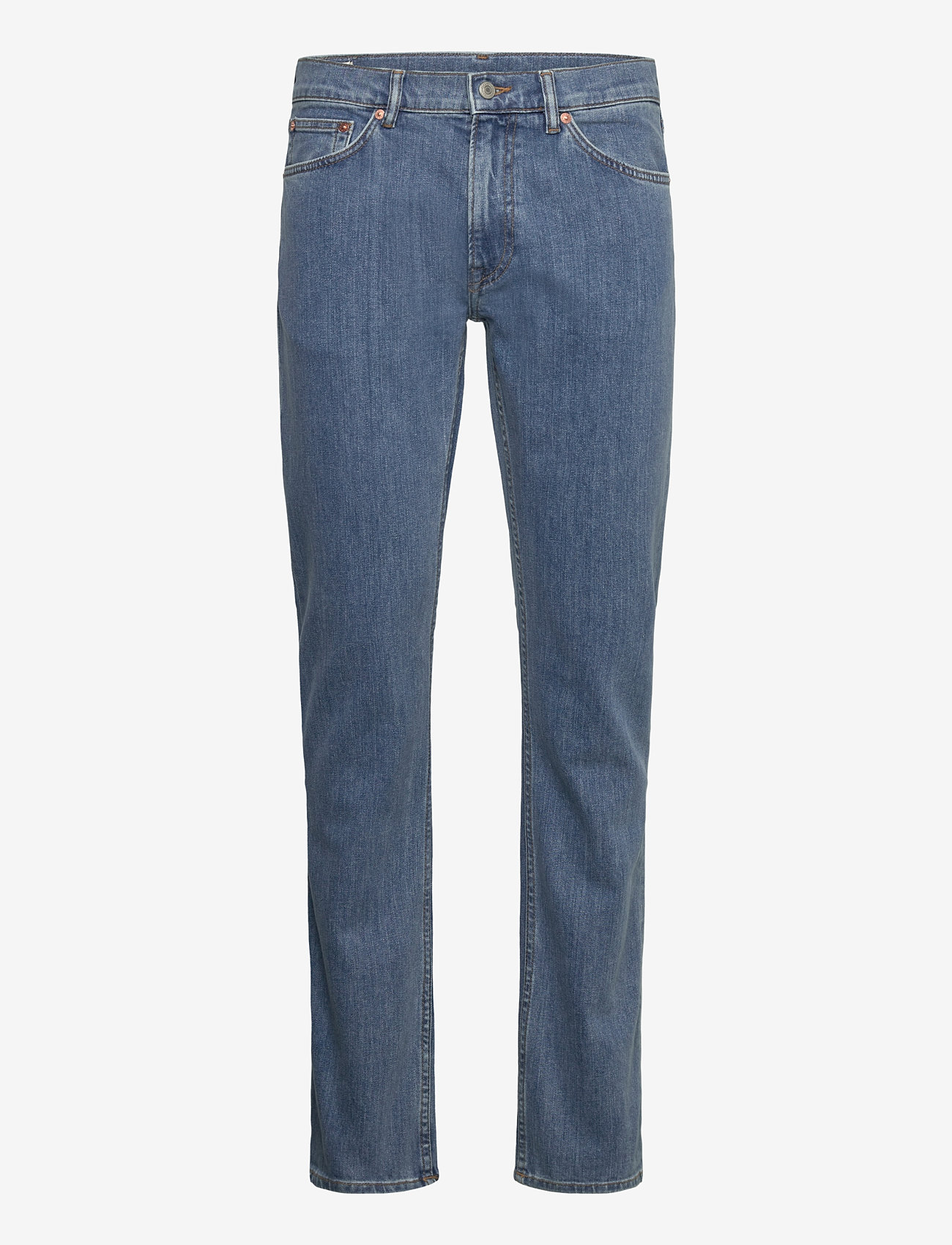 GANT - REG CLEAN WASH GANT JEANS - mid blue worn in - 0