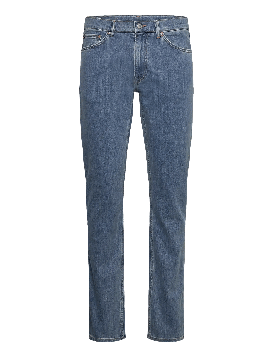 Gant - REG CLEAN WASH GANT JEANS - normale jeans - mid blue worn in - 1