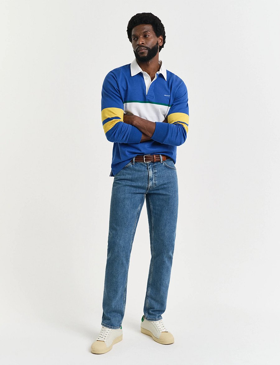 Gant - REG CLEAN WASH GANT JEANS - normale jeans - mid blue worn in - 0