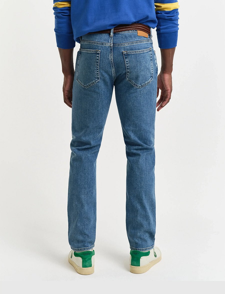 Gant - REG CLEAN WASH GANT JEANS - normale jeans - mid blue worn in - 3