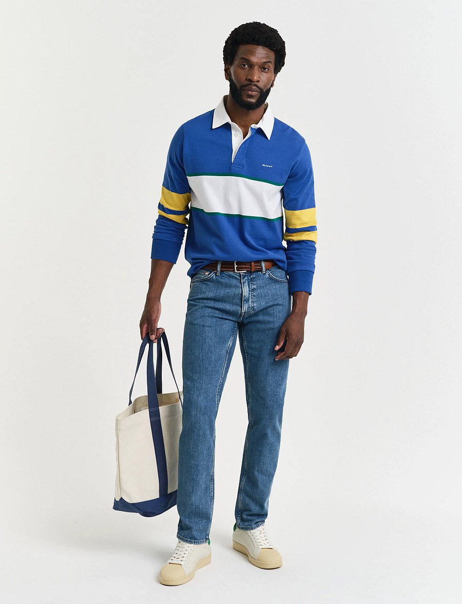 Gant - REG CLEAN WASH GANT JEANS - normale jeans - mid blue worn in - 5