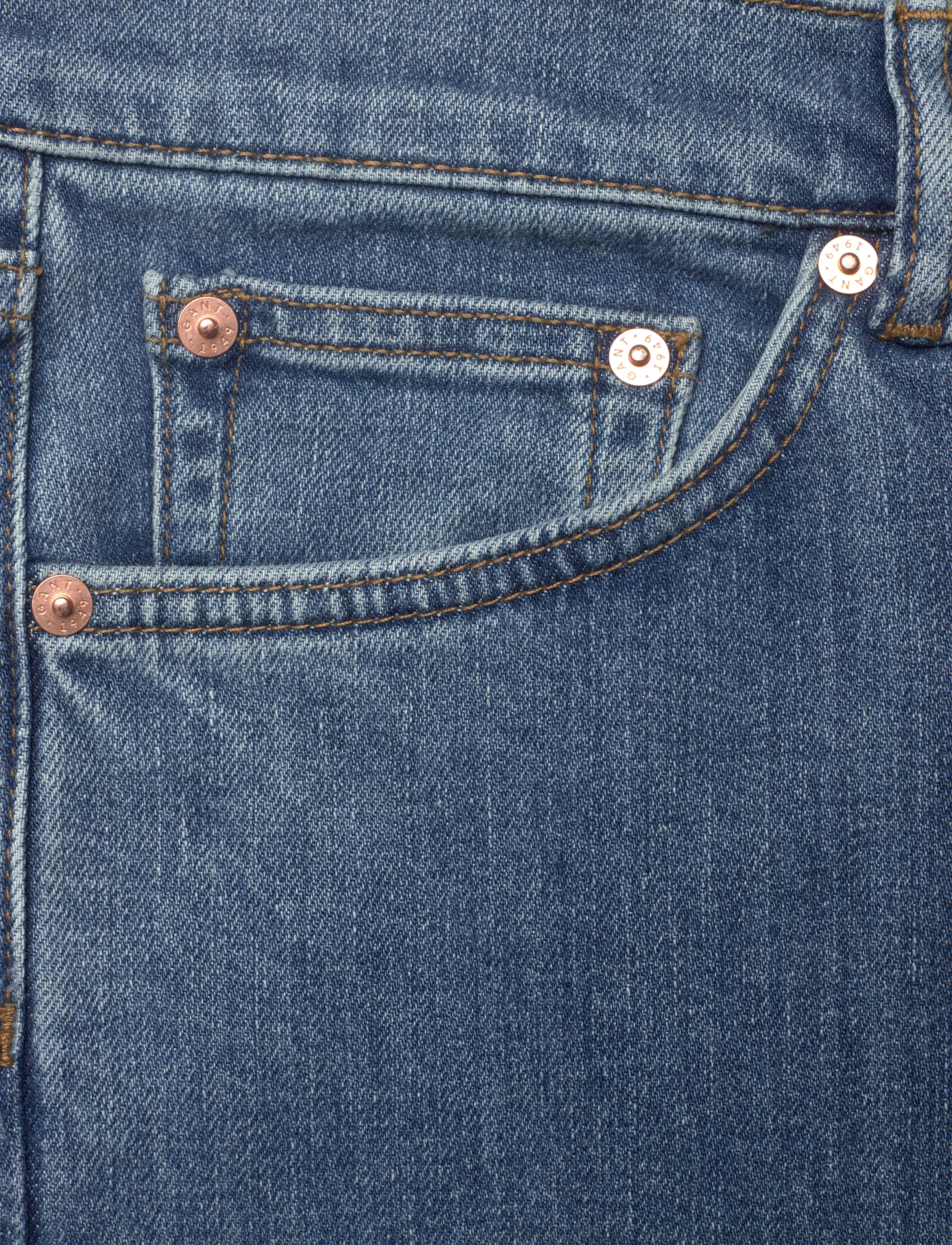 Gant - REG CLEAN WASH GANT JEANS - beinar gallabuxur - mid blue worn in - 2