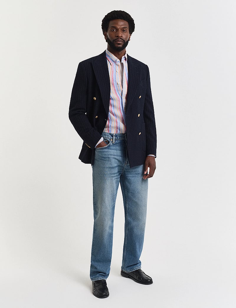 GANT - STRAIGHT FIT GANT JEANS - regular jeans - semi light blue vintage - 0