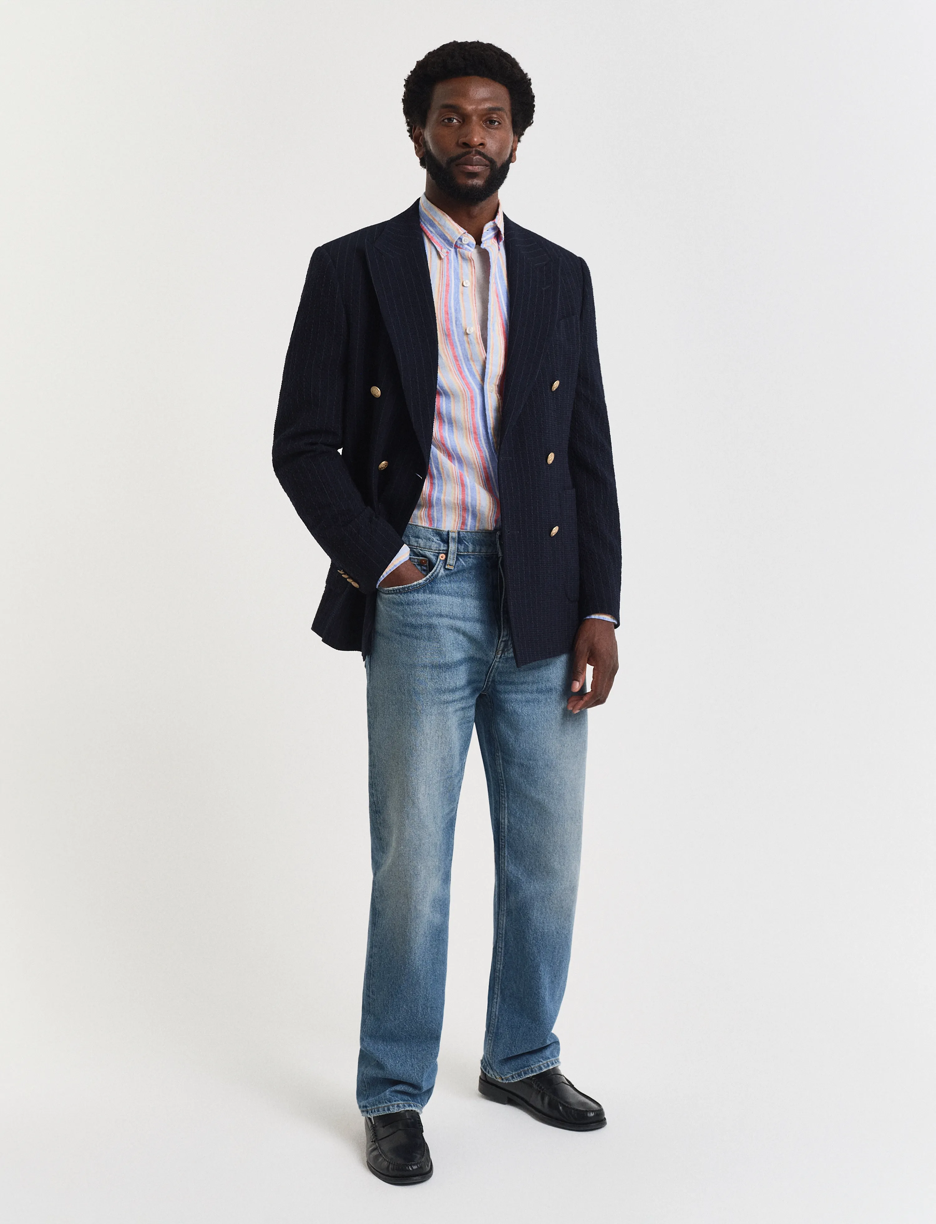 Gant GANT STRAIGHT FIT JEANS - Jeans - SEMI LIGHT BLUE VINTAGE / blue
