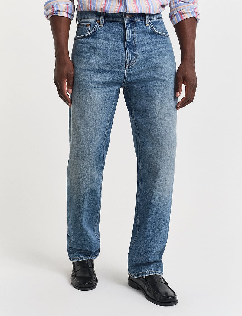 GANT - STRAIGHT FIT GANT JEANS - regular jeans - semi light blue vintage - 4