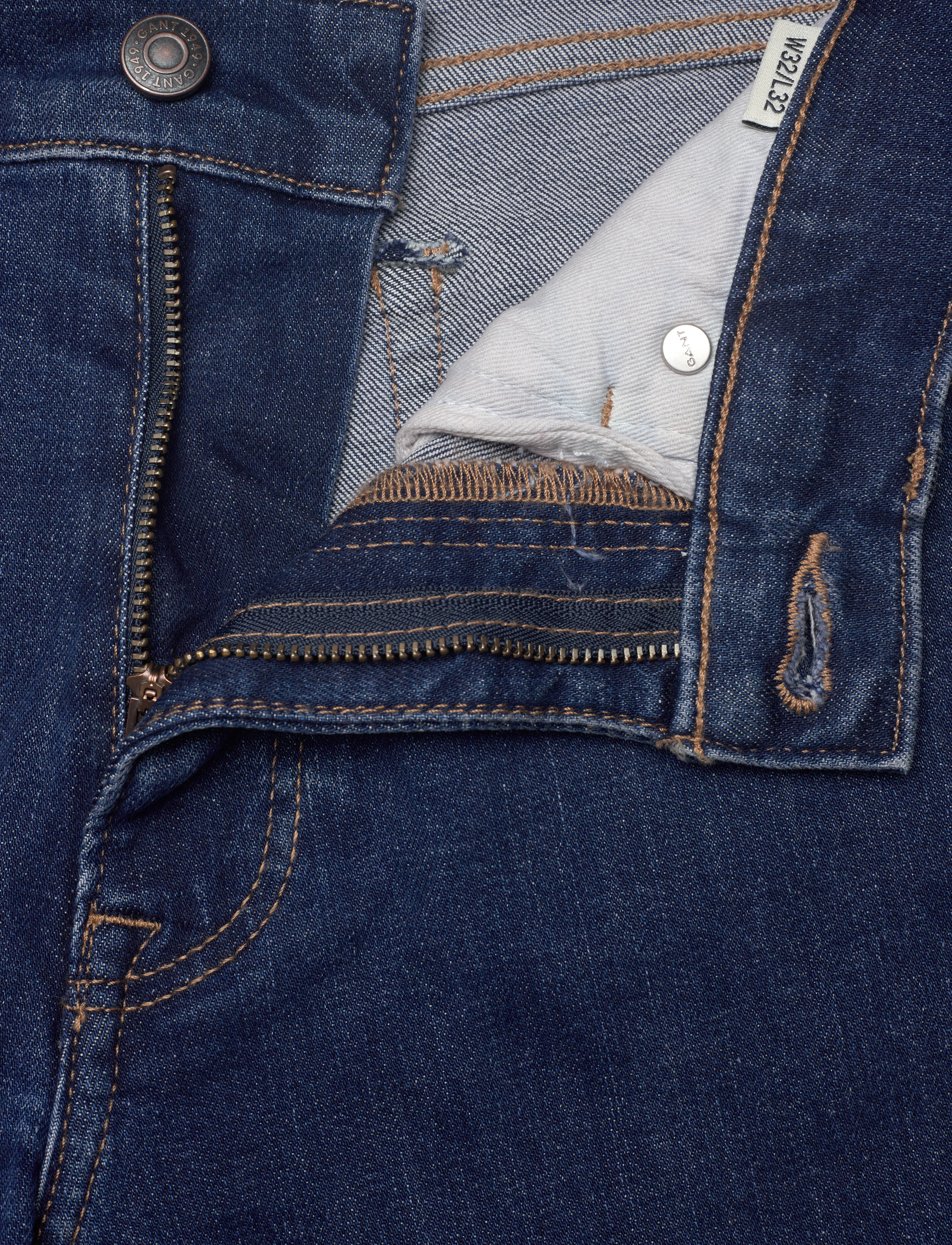 Gant - SLIM ONE JEANS - bukser & jeans - dark blue - 3