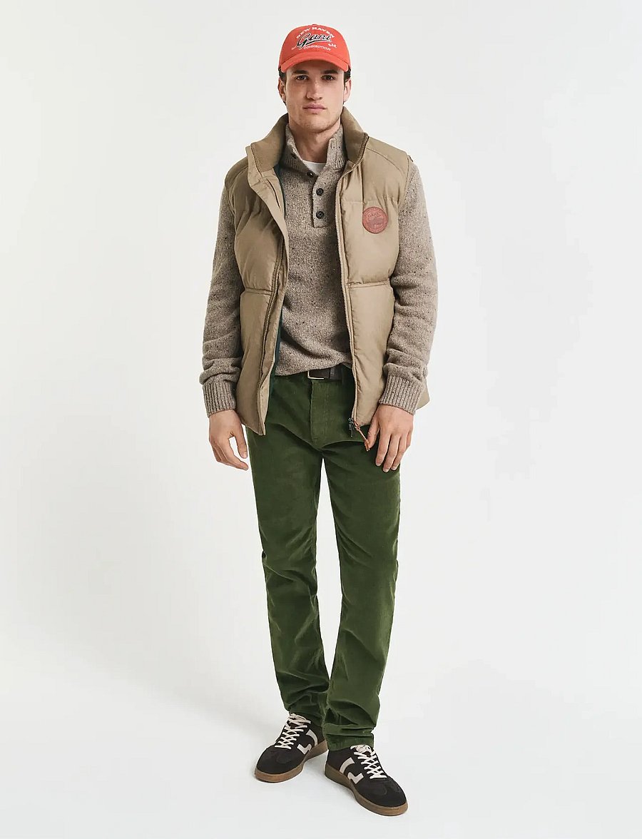 Gant - REG CORD JEANS - tavalised teksad - country green - 0