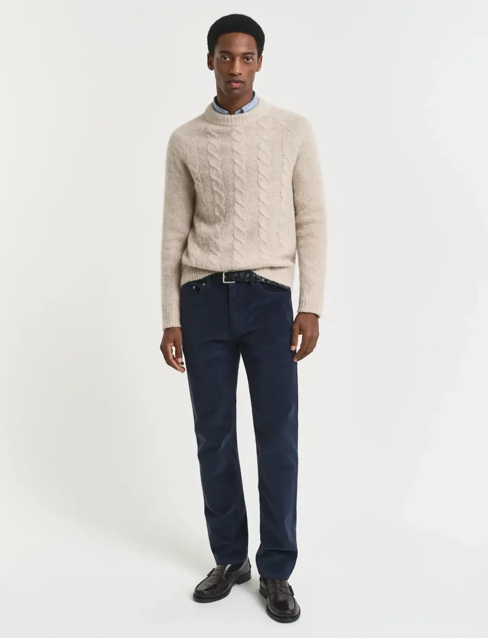 GANT - REG CORD JEANS - tavalised teksad - evening blue - 0