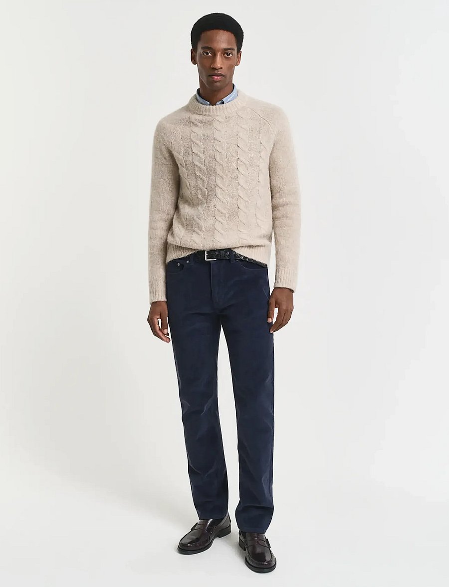 Gant - REG CORD JEANS - tavalised teksad - evening blue - 0