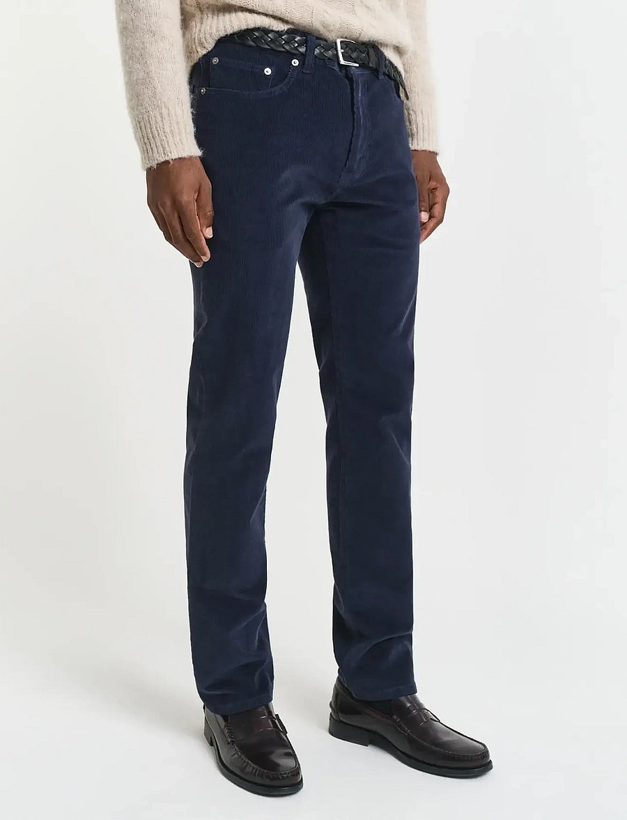 Gant - REG CORD JEANS - tavalised teksad - evening blue - 3
