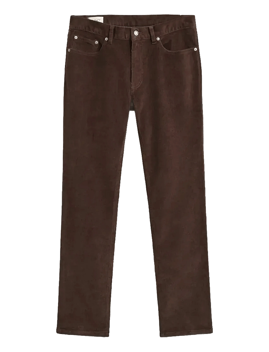Gant - REG CORD JEANS - regular jeans - rich brown - 1