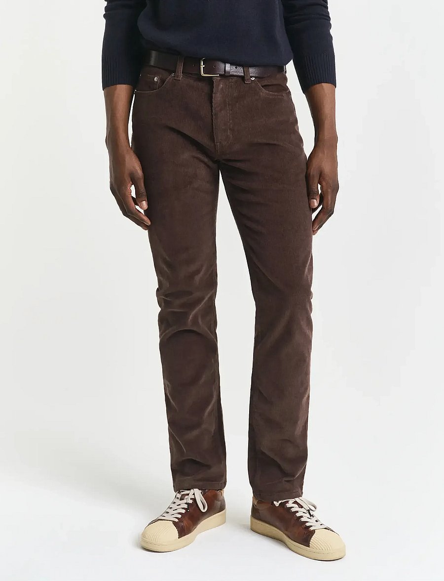 Gant - REG CORD JEANS - regular jeans - rich brown - 3