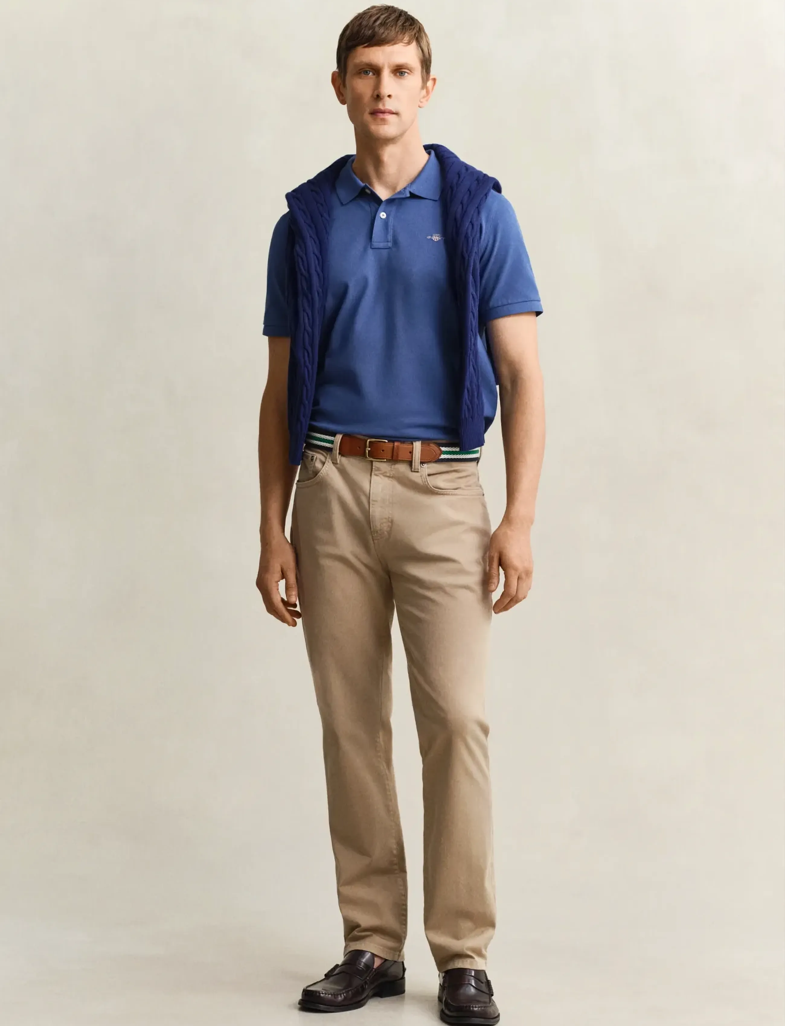 GANT REG DESERT JEANS - Jeans - DARK KHAKI / beige