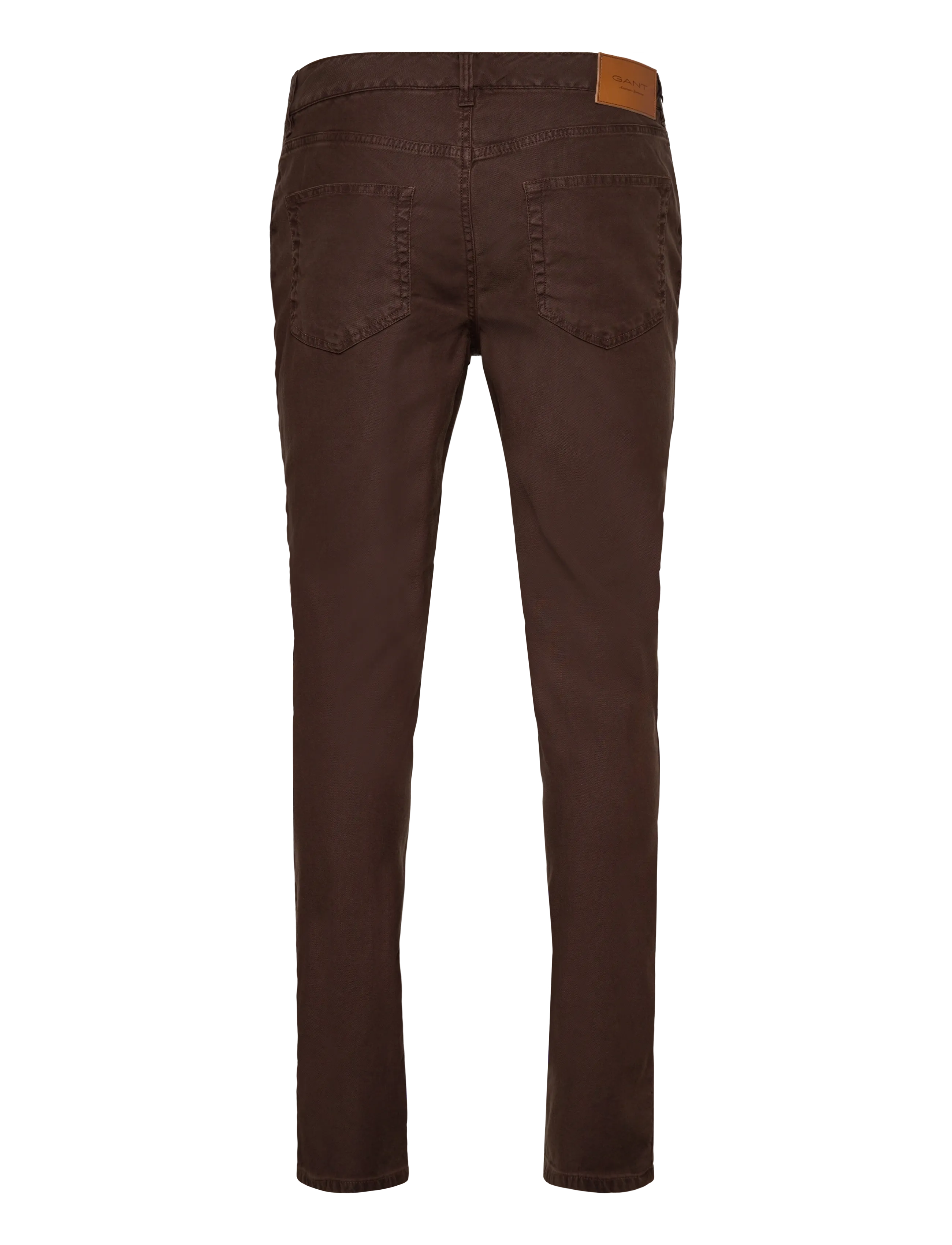 Gant - SLIM COTTON / LINEN JEANS - hørbukser - rich brown - 2