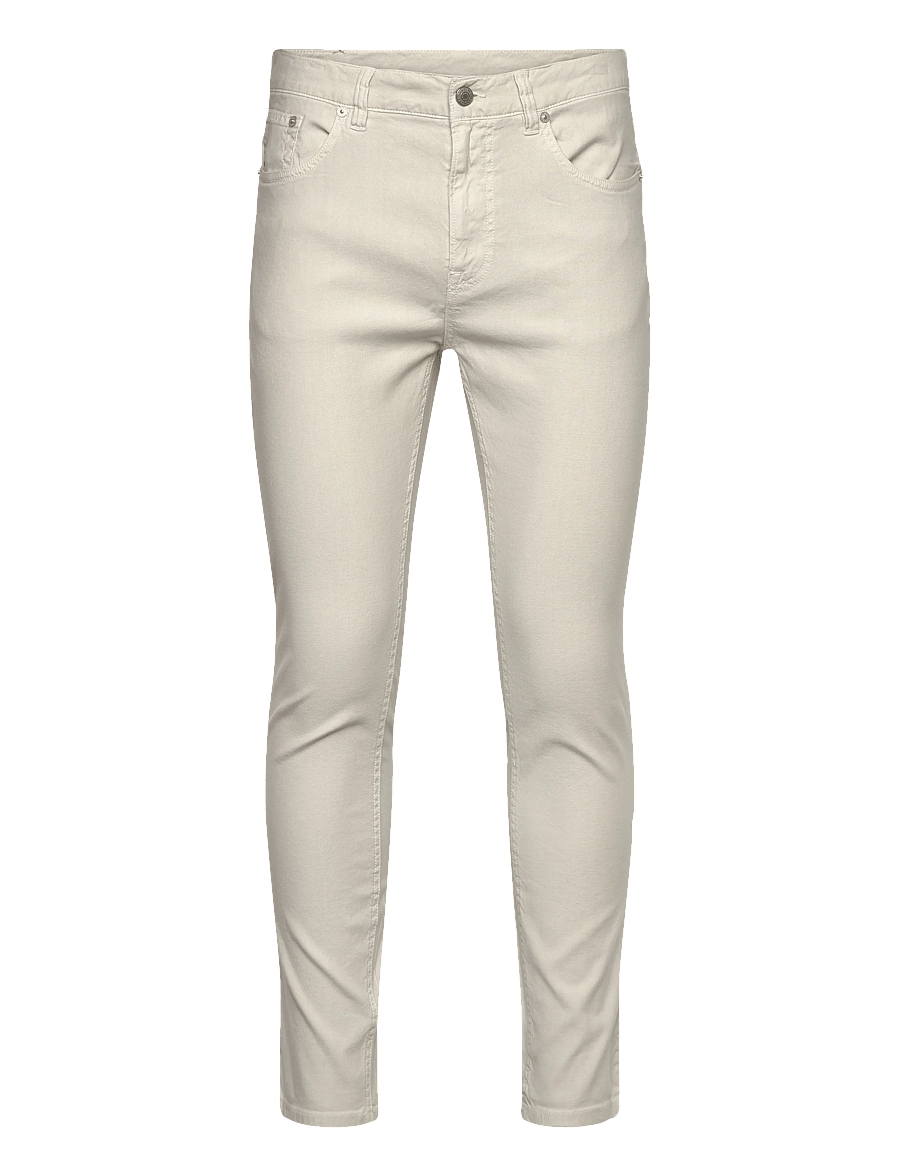 Gant - SLIM COTTON / LINEN JEANS - leinenhosen - sand - 1