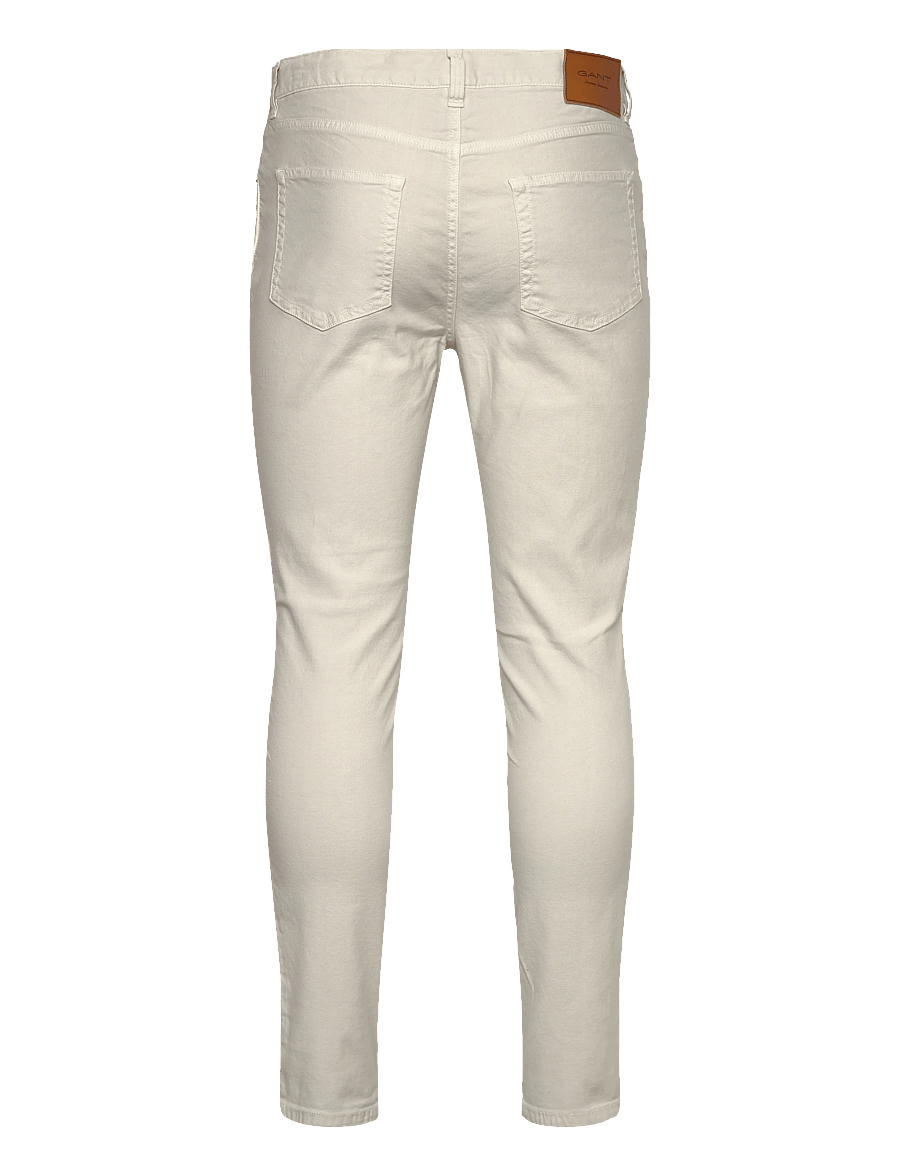 Gant - SLIM COTTON / LINEN JEANS - leinenhosen - sand - 2