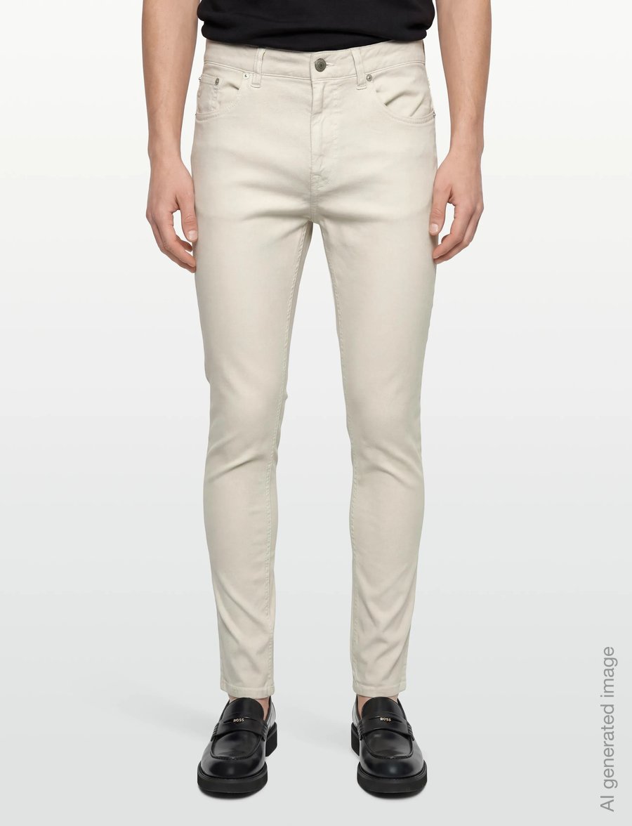 Gant - SLIM COTTON / LINEN JEANS - leinenhosen - sand - 3