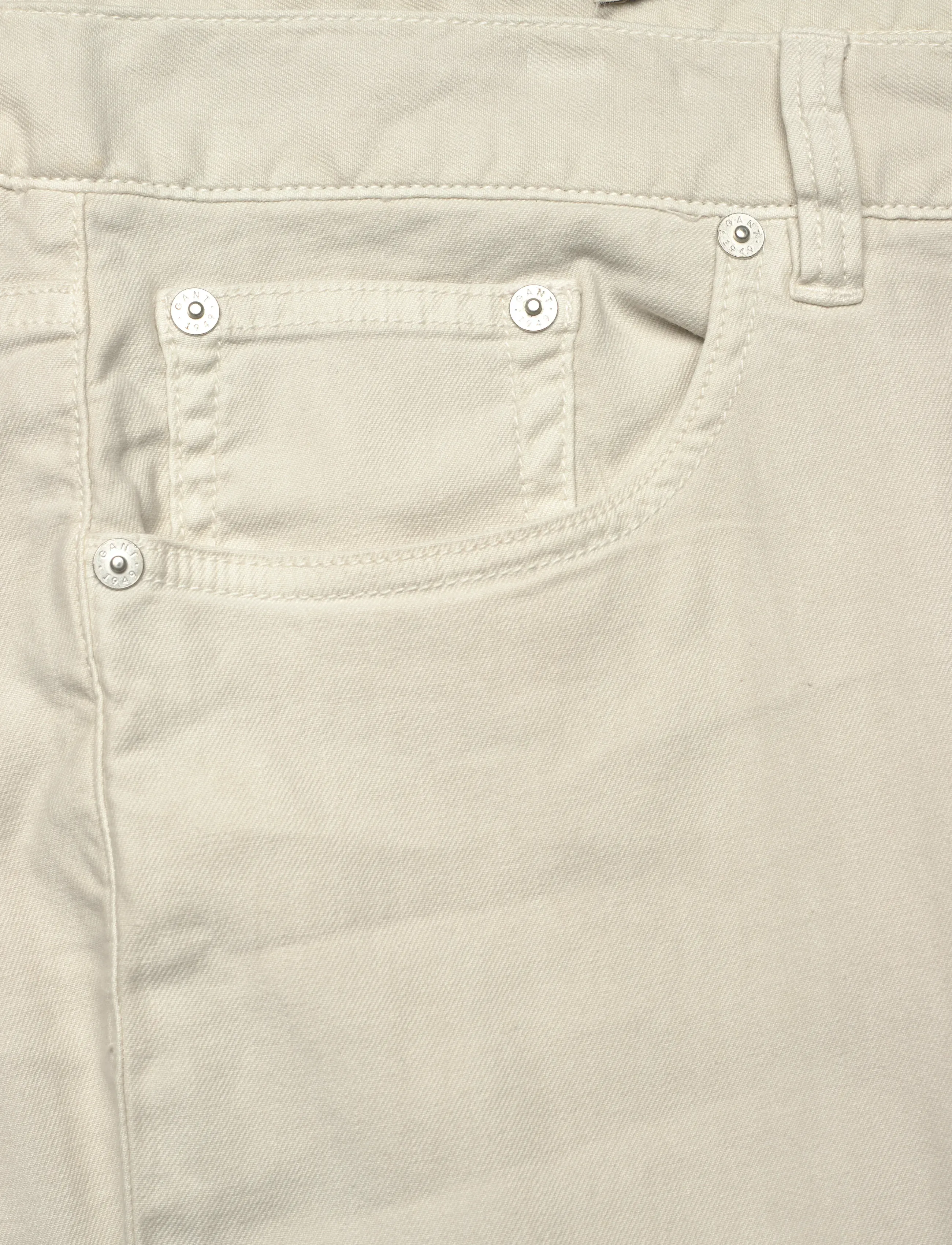 Gant - SLIM COTTON / LINEN JEANS - hørbukser - sand - 5