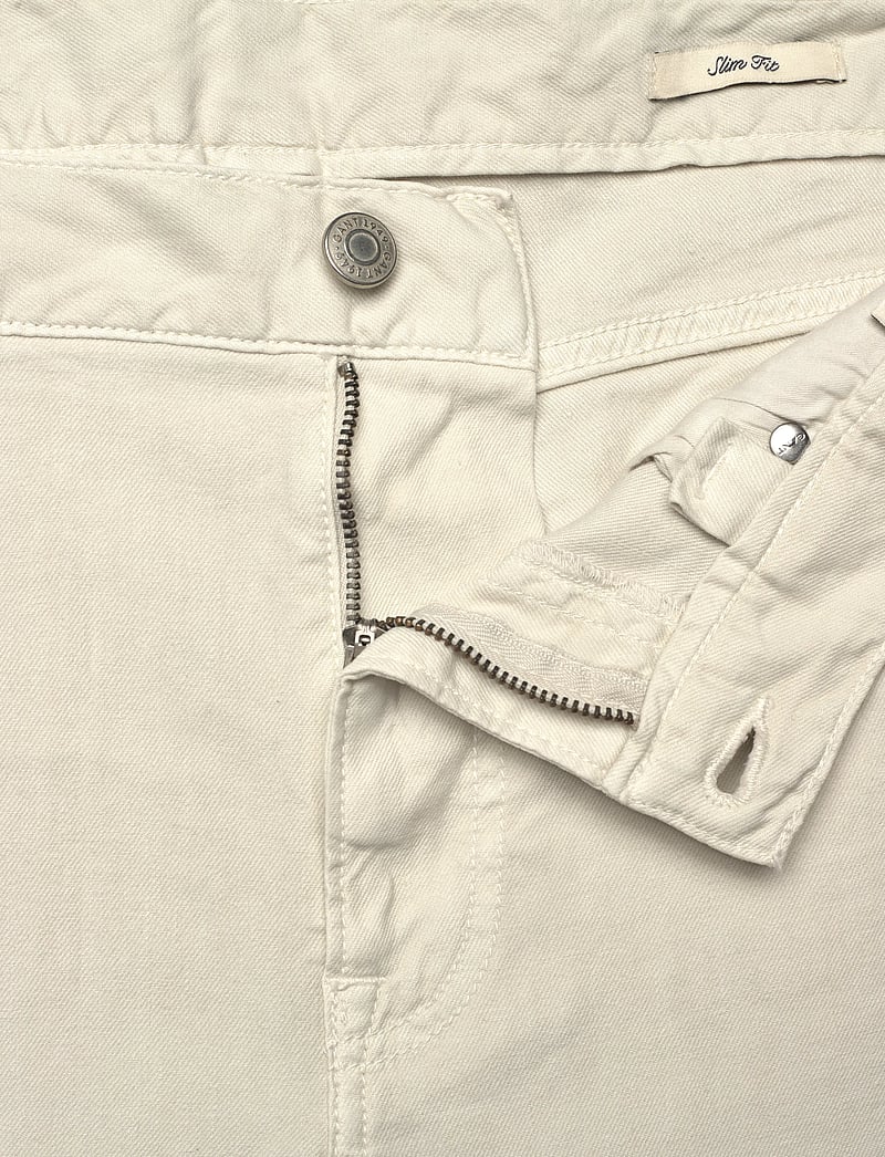 GANT - SLIM COTTON / LINEN JEANS - leinenhosen - sand - 3