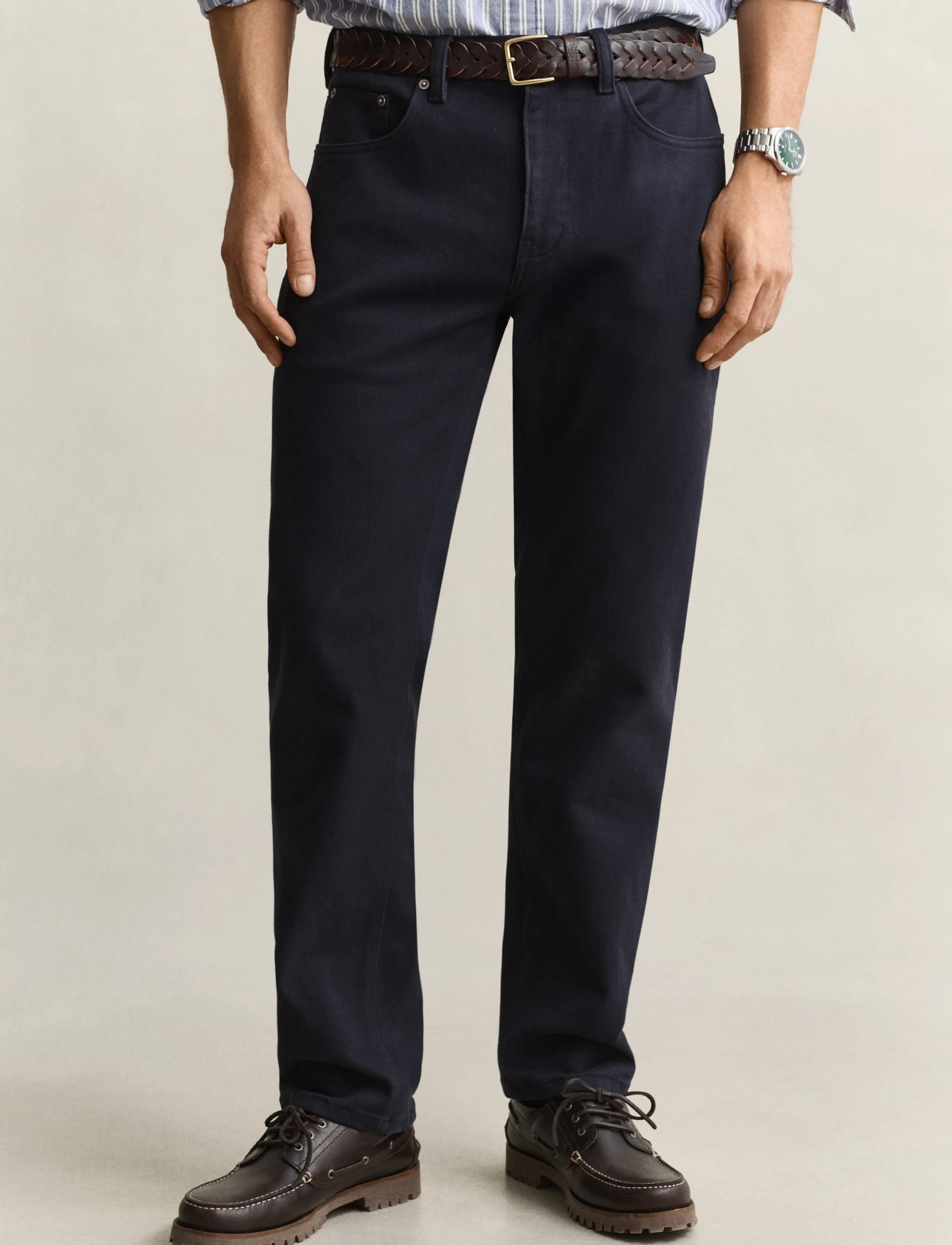 Gant - REG SOFT TWILL JEANS - tavalised teksad - evening blue - 3