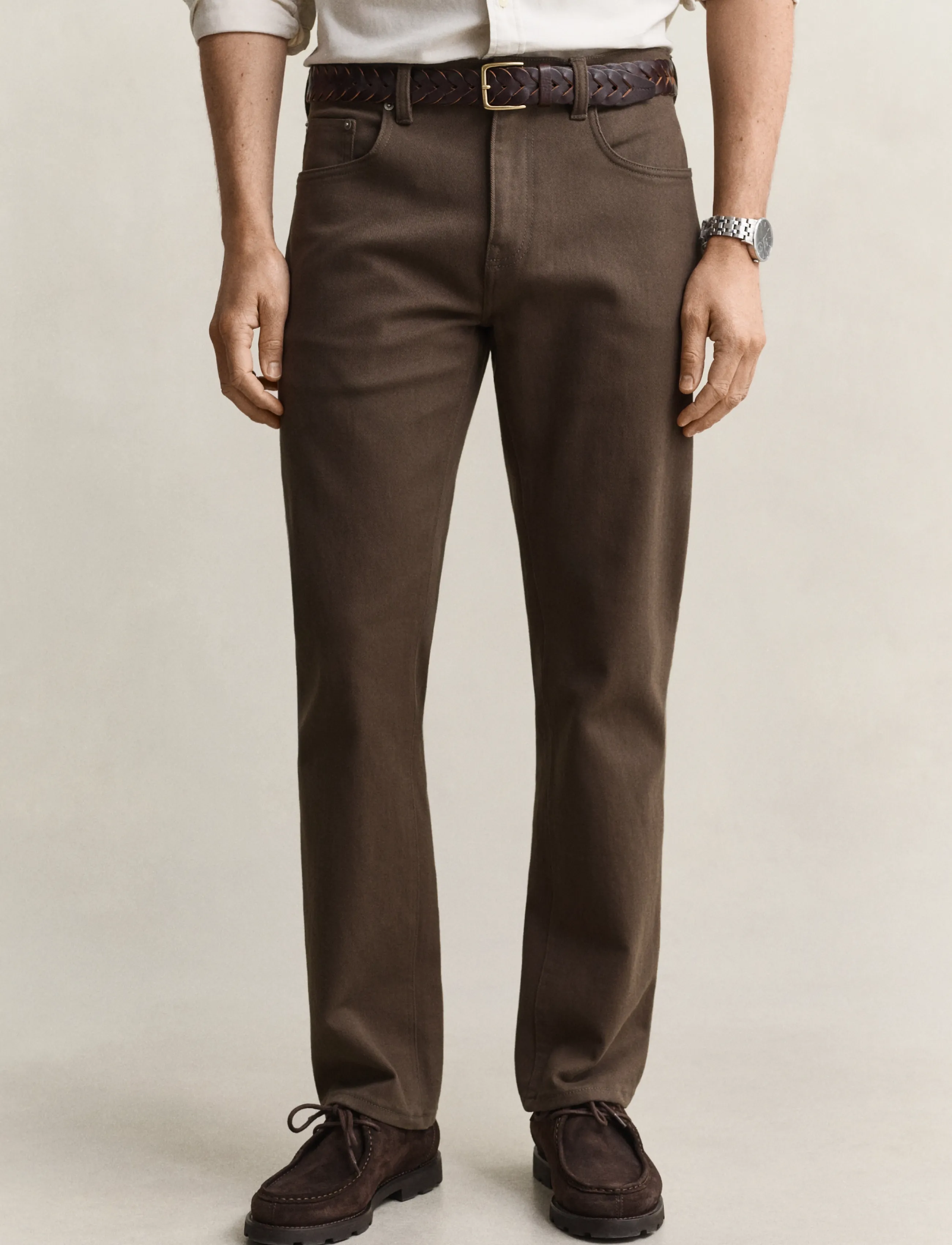 Gant - REG SOFT TWILL JEANS - shadow brown - 3