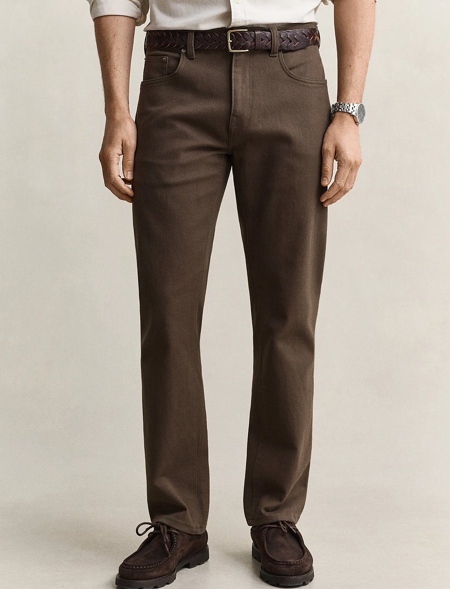 Gant - REG SOFT TWILL JEANS - regular jeans - shadow brown - 3