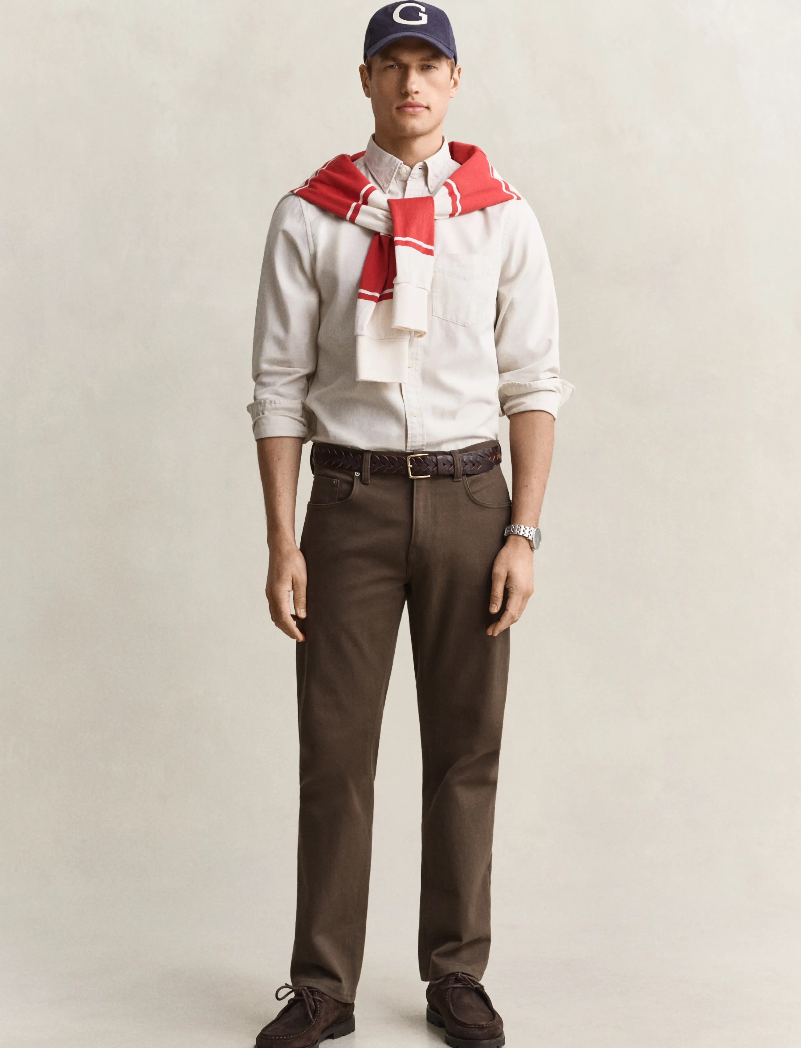 Gant - REG SOFT TWILL JEANS - shadow brown - 4