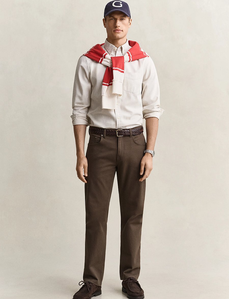 Gant - REG SOFT TWILL JEANS - regular jeans - shadow brown - 4