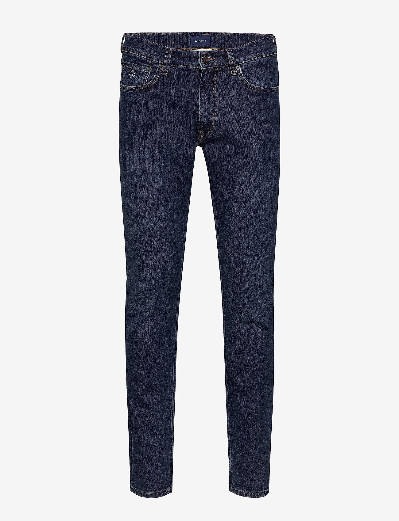 GANT - D1. TAPERED GANT JEANS - dark blue worn in - 0