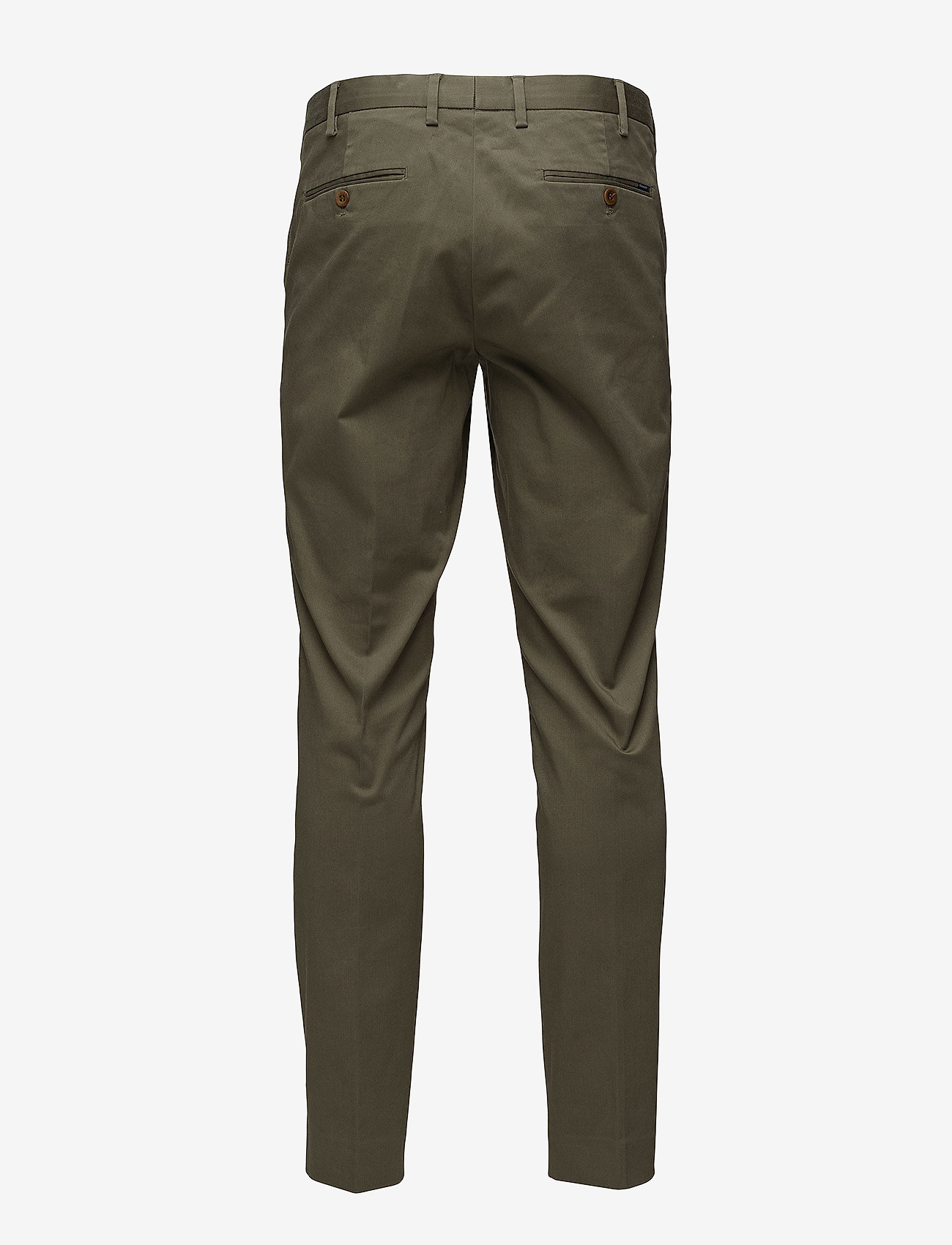 GANT - O1. SLIM TAILORED SATIN SLACKS - kalamata green - 1