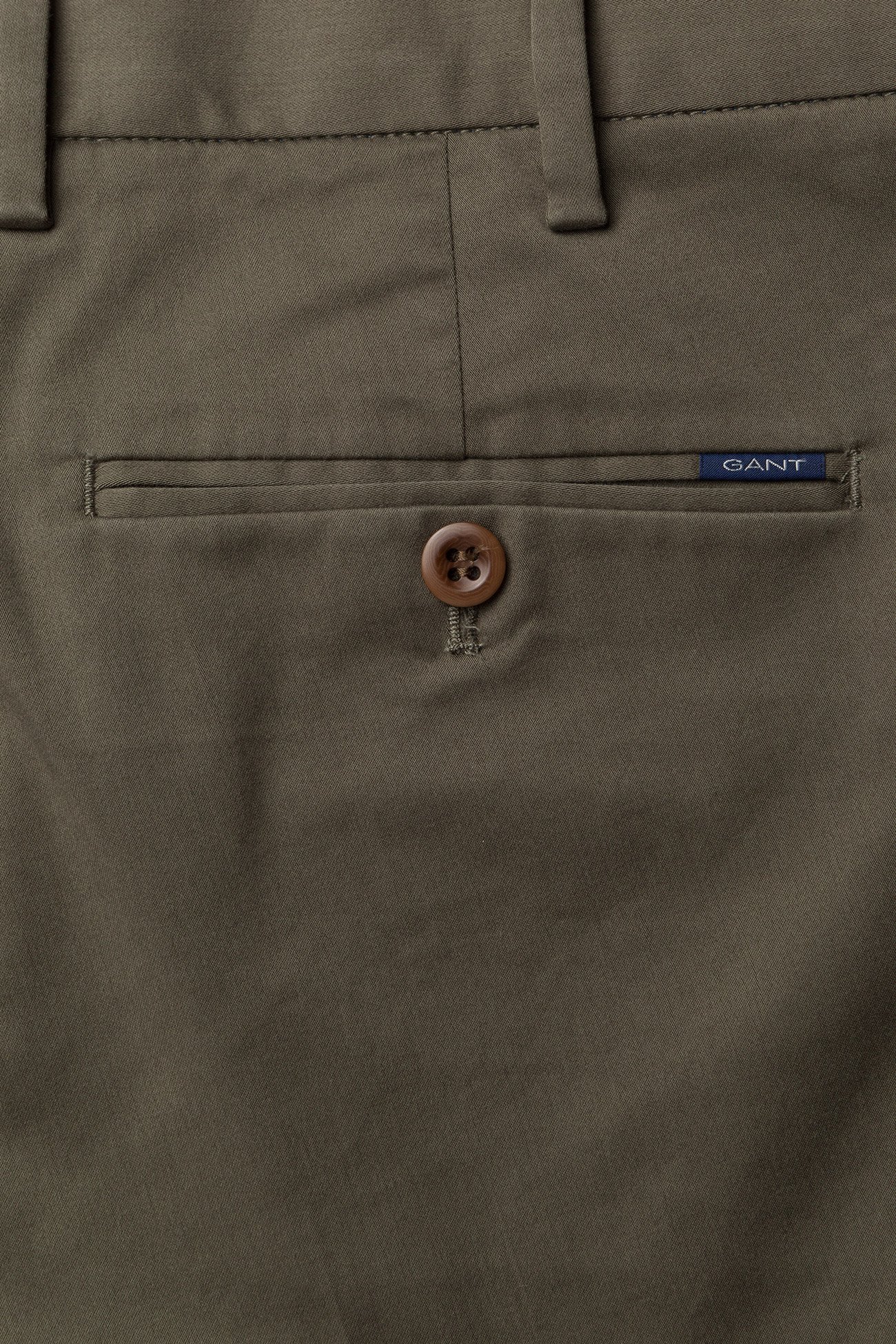 GANT - O1. SLIM TAILORED SATIN SLACKS - kalamata green - 4