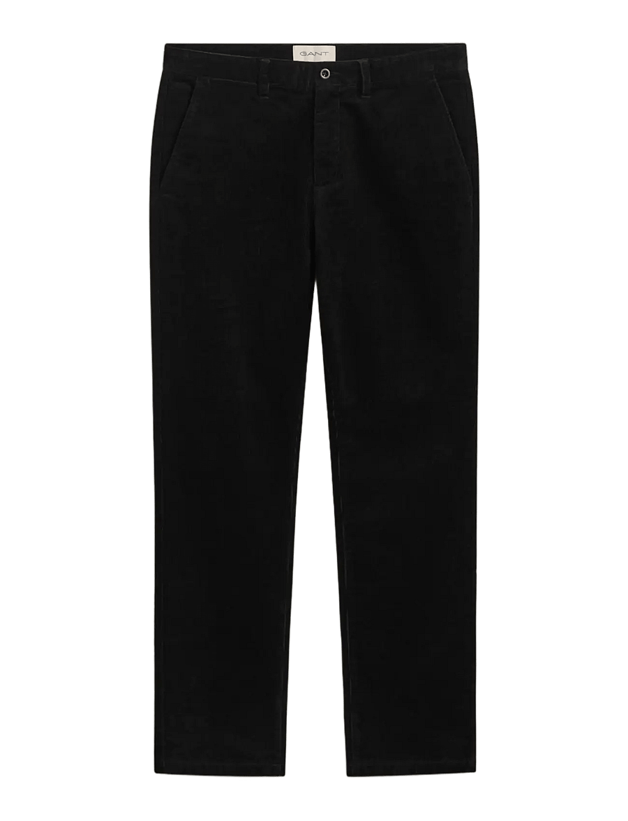 Gant - REGULAR CORD CHINOS - chino-püksid - black - 1