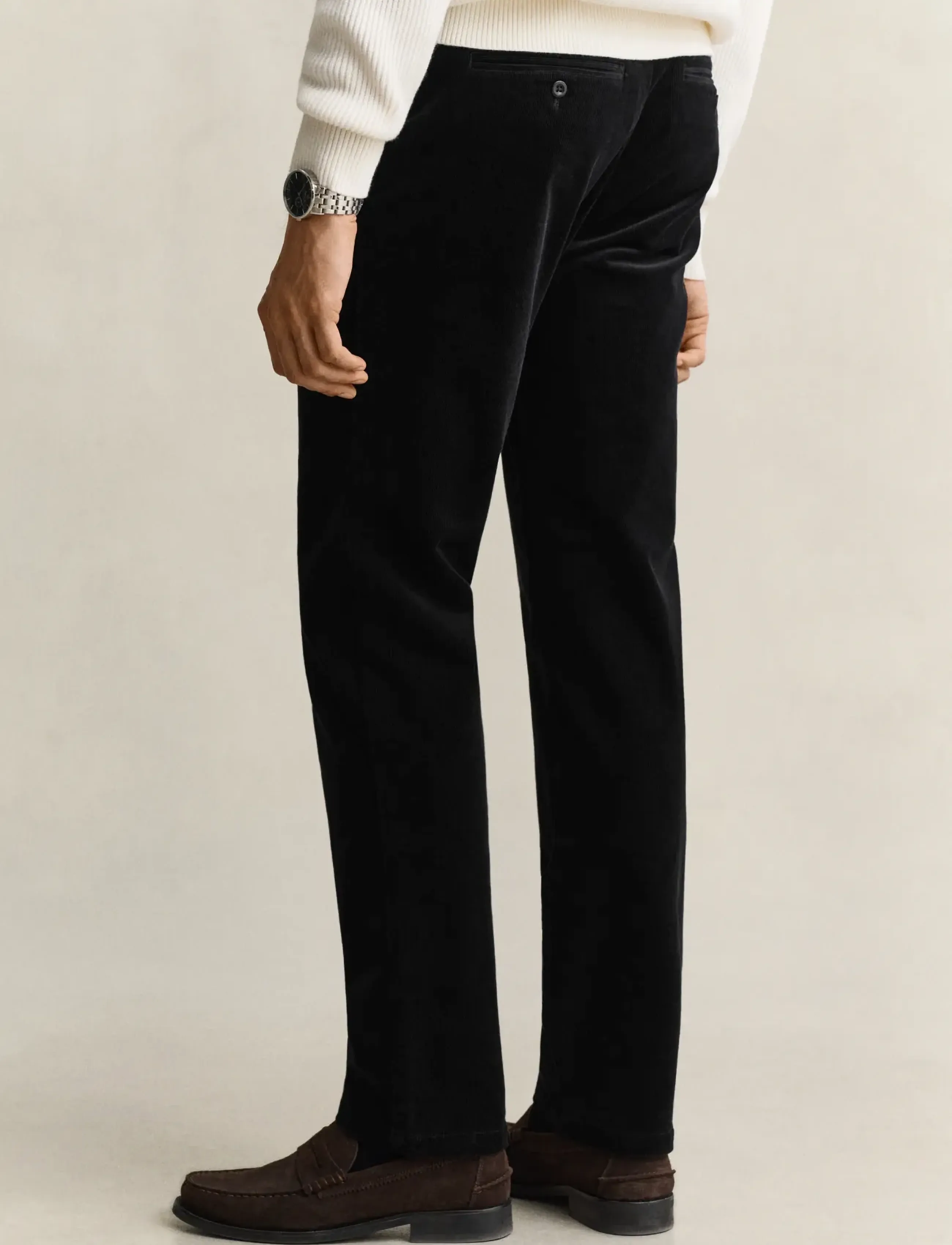 Gant - REGULAR CORD CHINOS - chino-püksid - black - 2