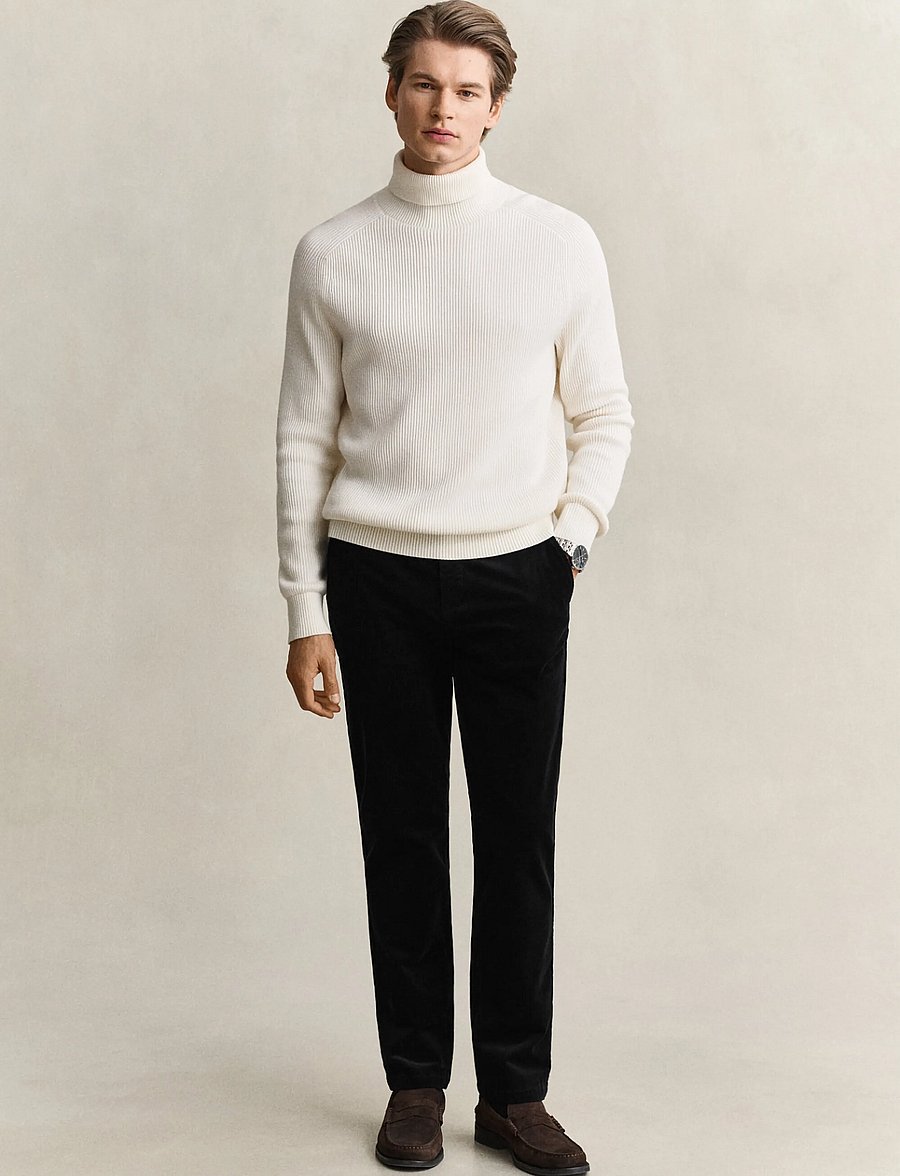 Gant - REGULAR CORD CHINOS - chino-püksid - black - 3