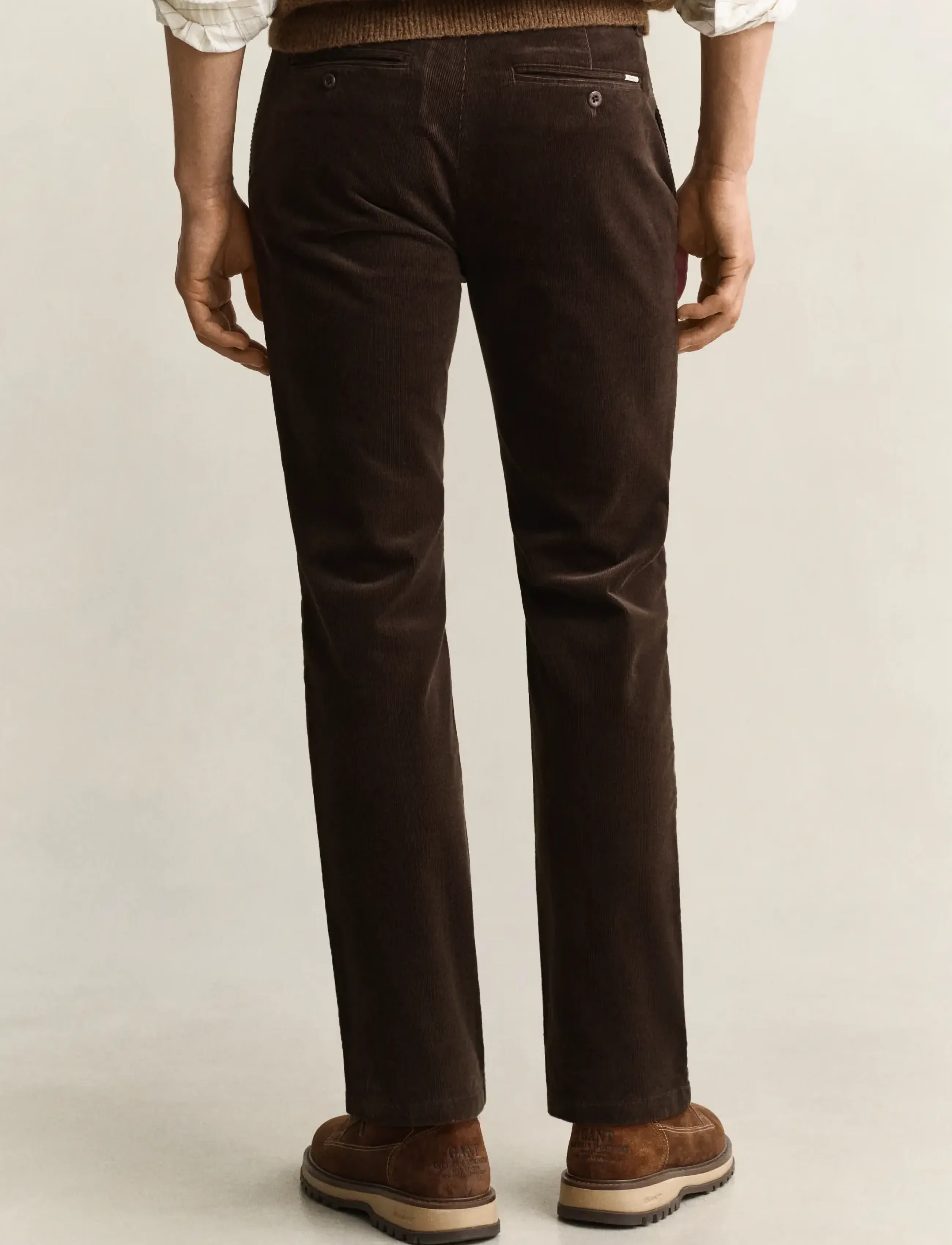 Gant - REGULAR CORD CHINOS - chinos - black brown - 3