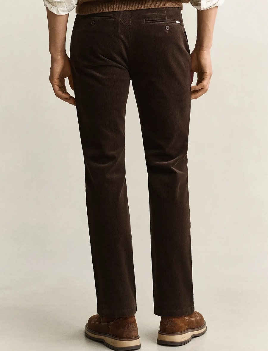 Gant - REGULAR CORD CHINOS - chinos - black brown - 3