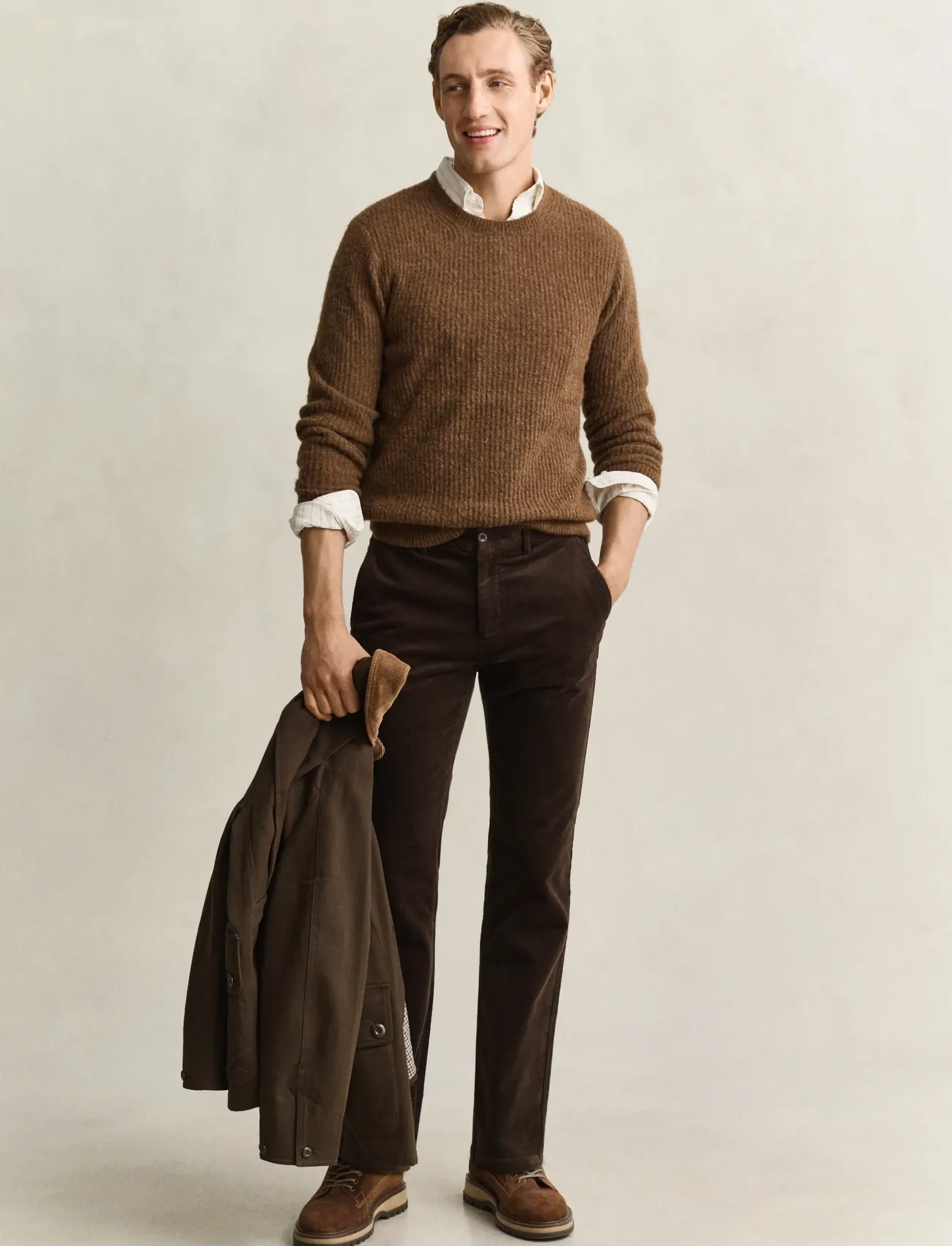 Gant - REGULAR CORD CHINOS - chinos - black brown - 4