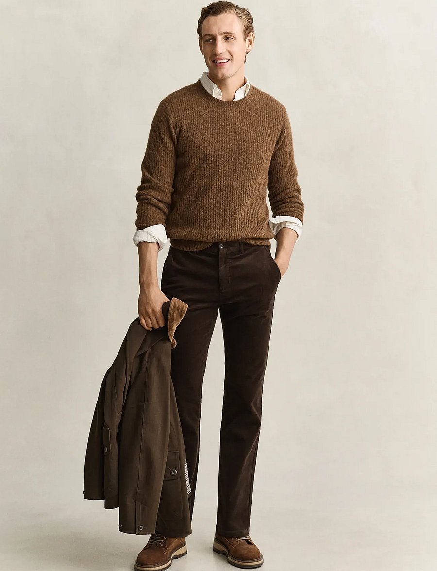 Gant - REGULAR CORD CHINOS - chinos - black brown - 4