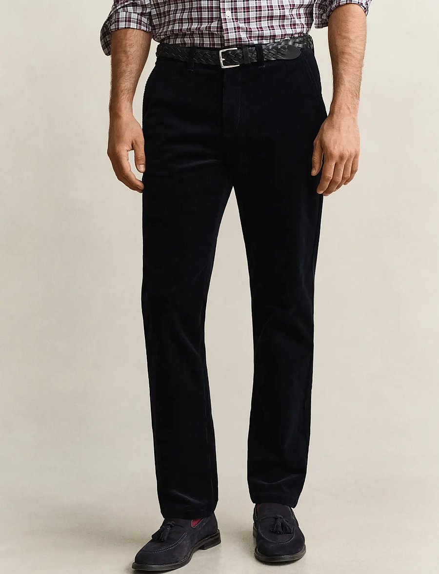 Gant - REGULAR CORD CHINOS - chinos - evening blue - 0