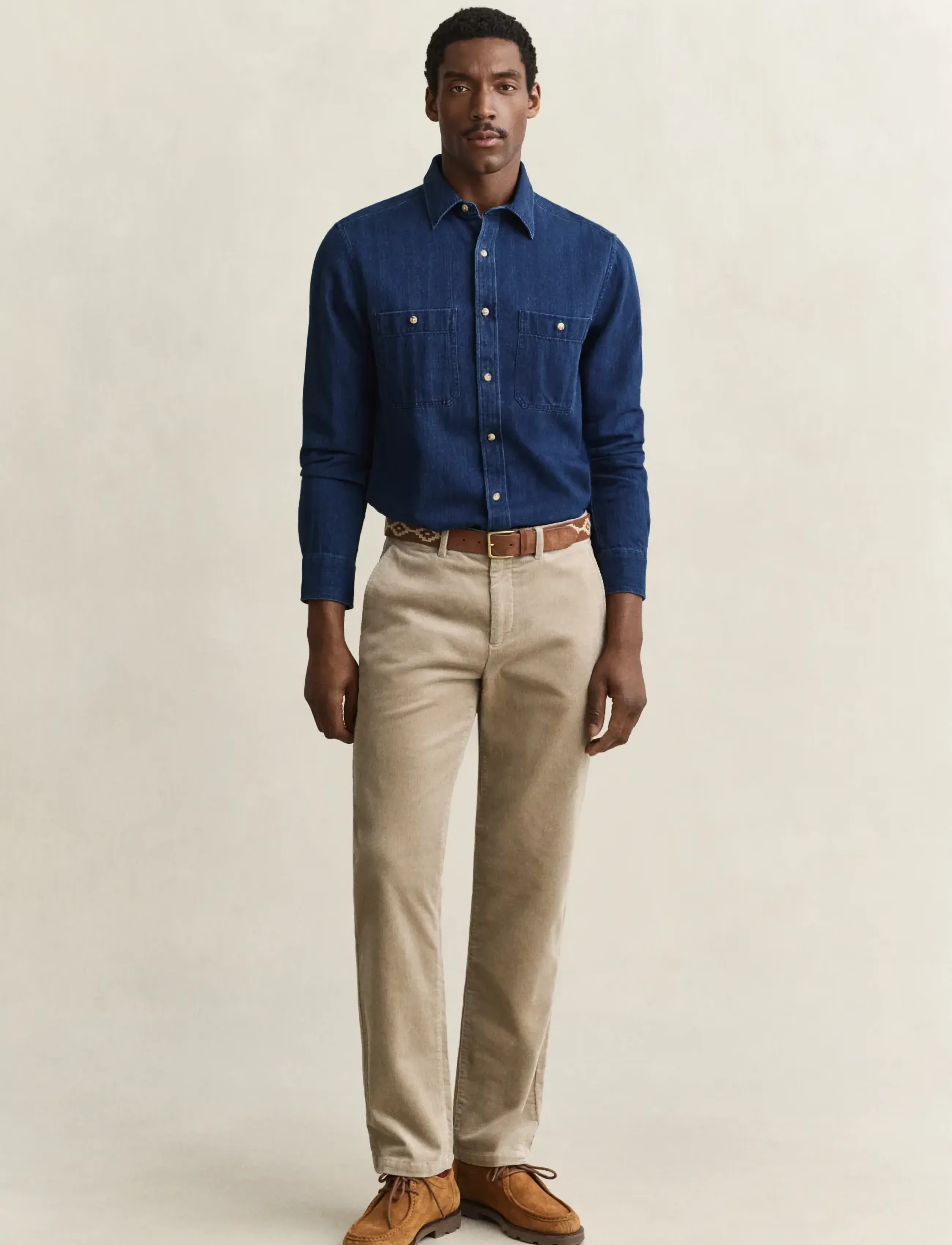 Gant REGULAR CORD CHINOS - Fall Winter 2026  - MIST TAUPE / beige