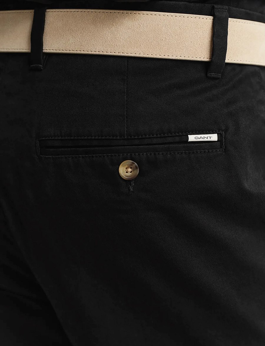 Gant - SLIM CLASSIC CHINOS - chinos - black - 4
