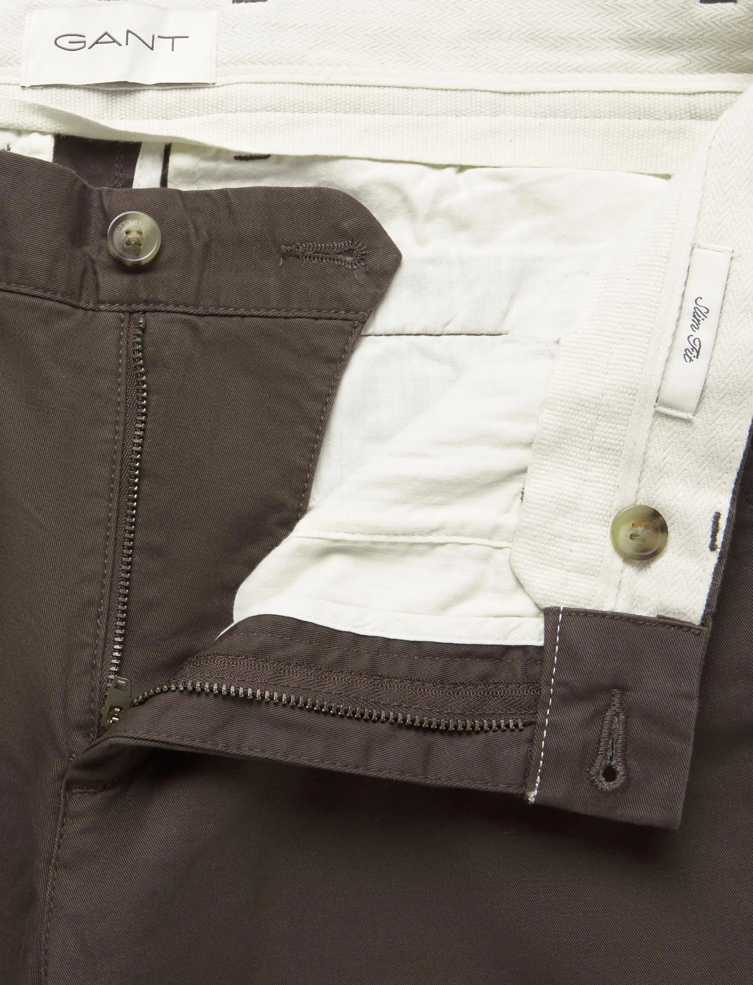 Gant - Classic Slim Chinos - chinos - black brown - 3