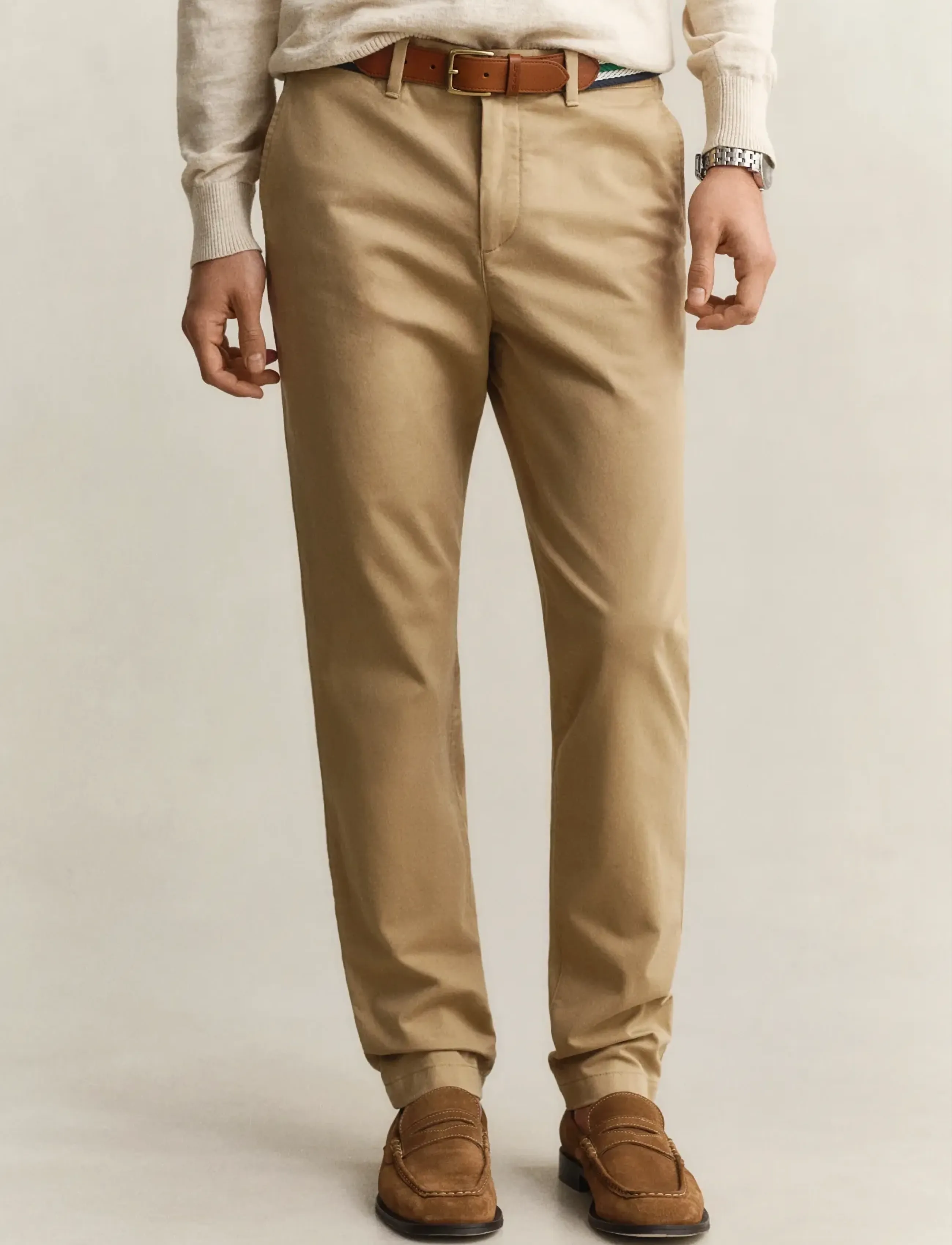 Gant - SLIM CLASSIC CHINOS - chino püksid - dark khaki - 4