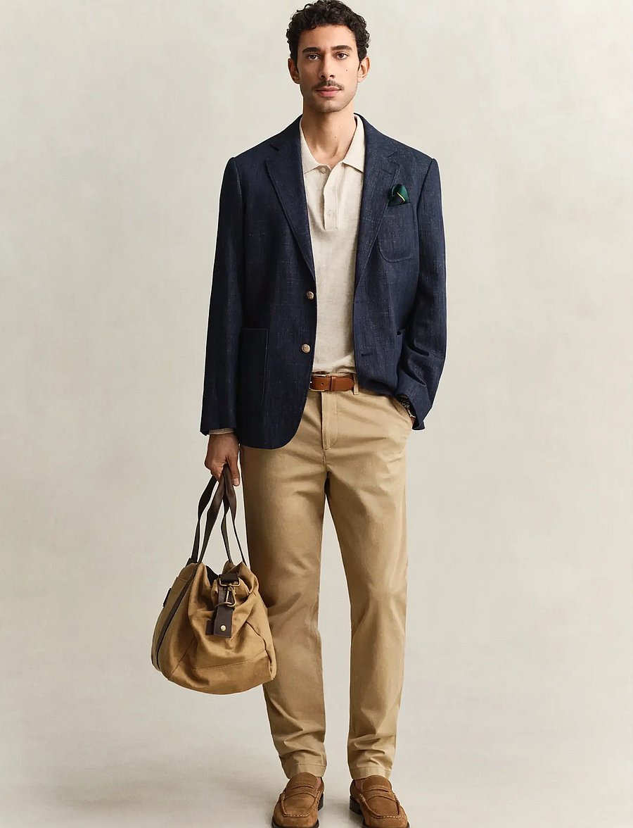 Gant - SLIM CLASSIC CHINOS - chino püksid - dark khaki - 5