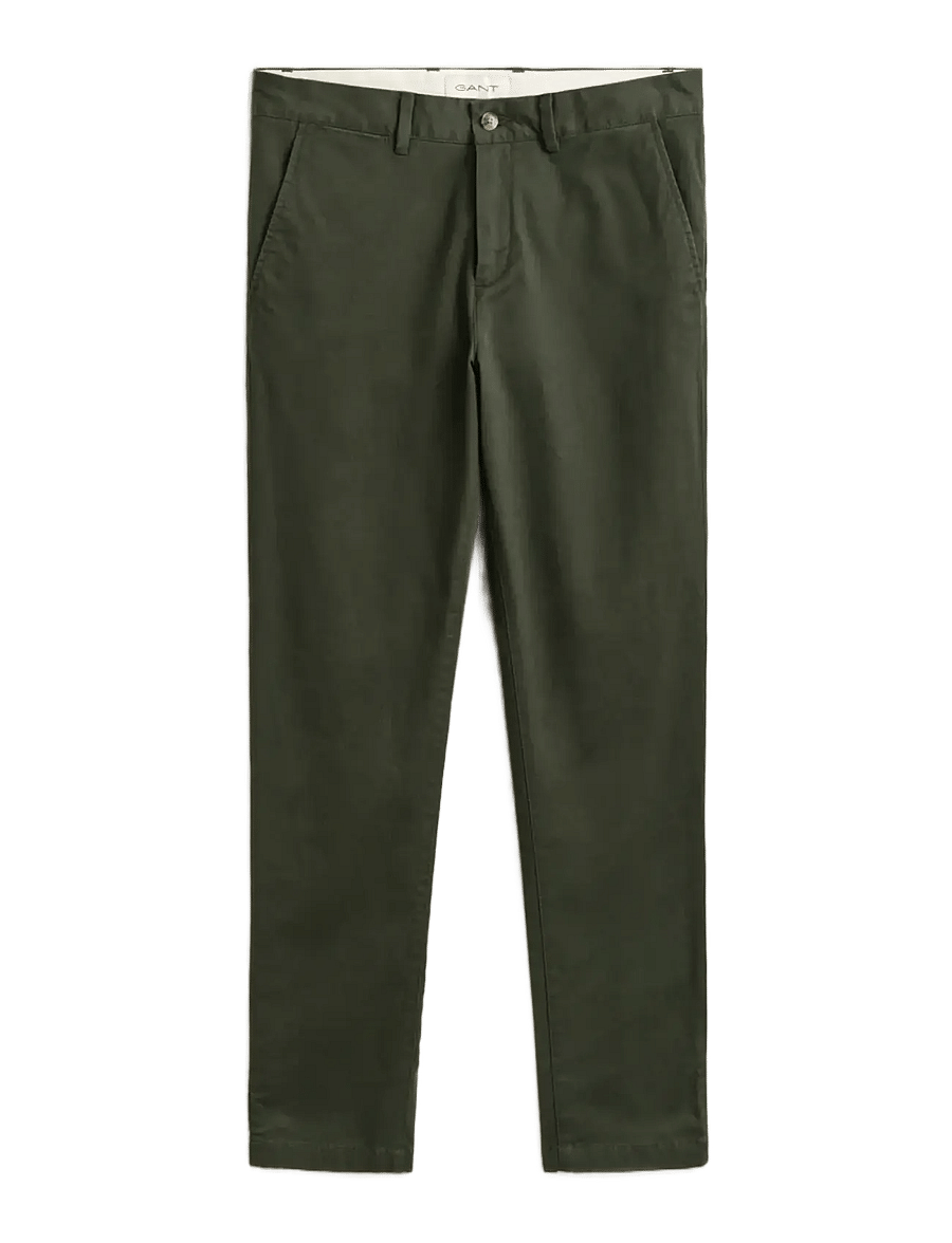 Gant - Classic Slim Chinos - chinos - dark moss green - 0