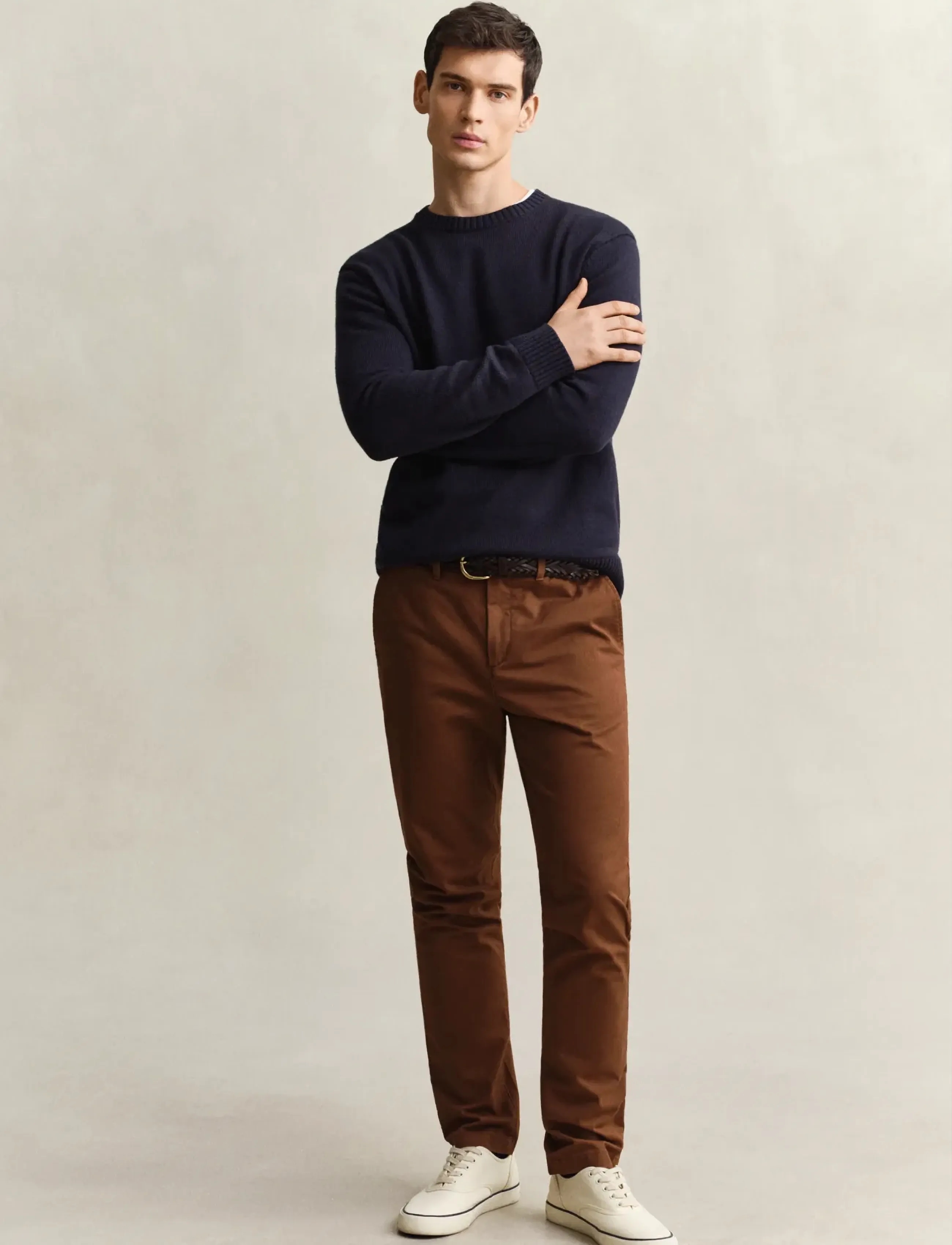 GANT SLIM CLASSIC CHINOS - Hosen - MAHOGANY BROWN / brown