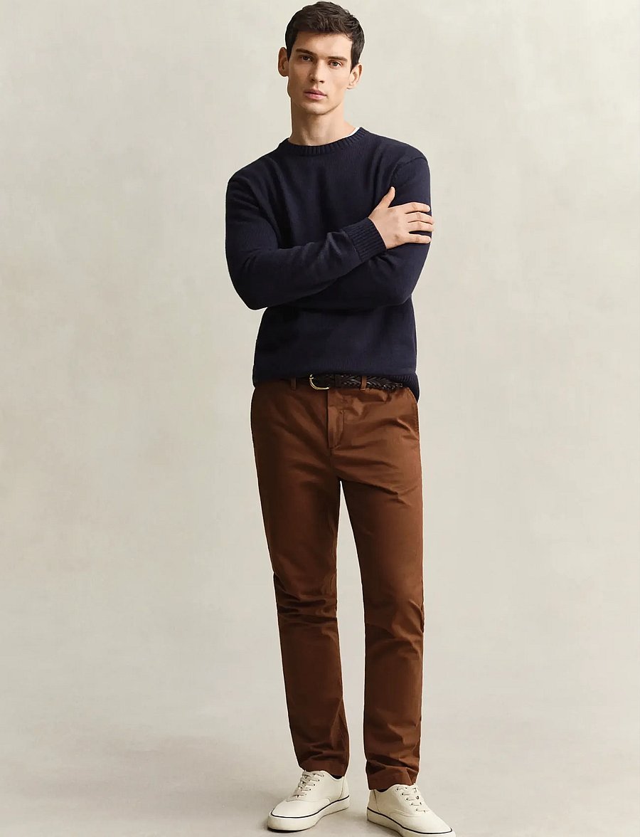 Gant - Classic Slim Chinos - chinos - mahogany brown - 0