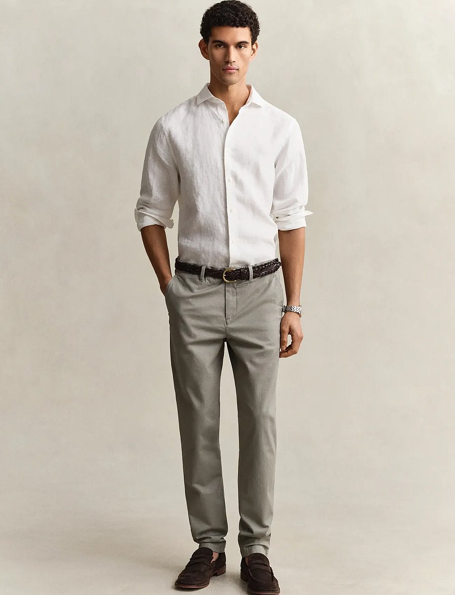 Gant - Classic Slim Chinos - chinos - pewter grey - 0