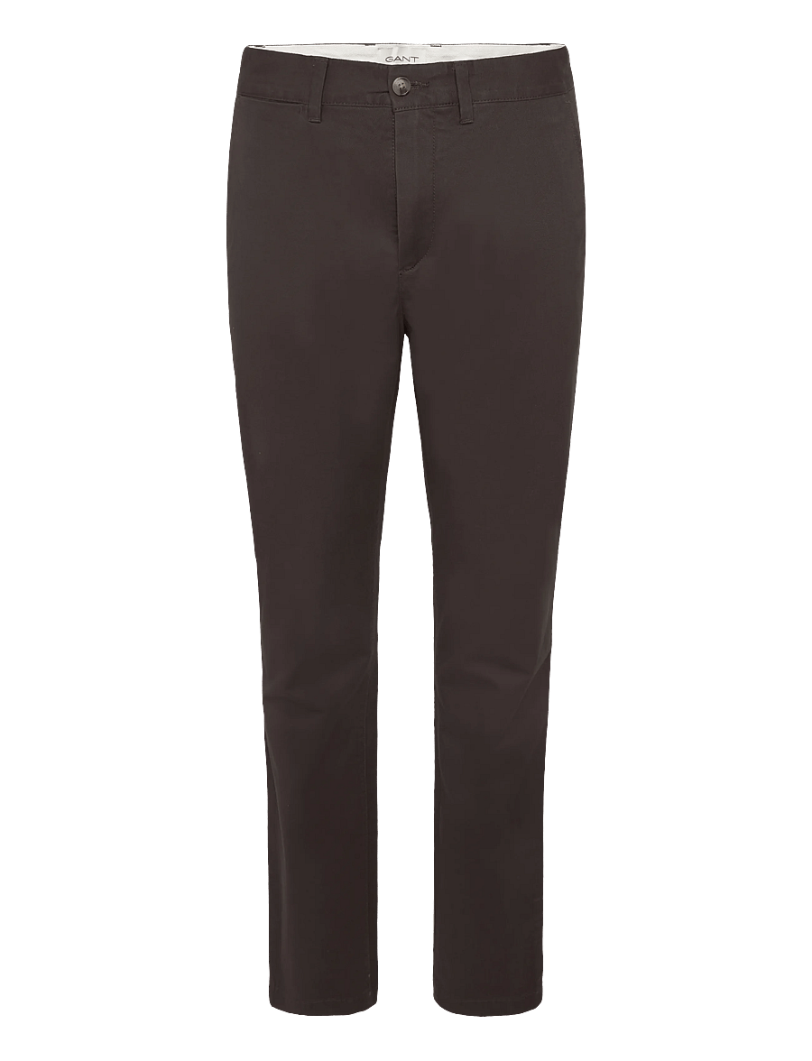 Gant - Classic Regular Chinos - chinos - black brown - 0